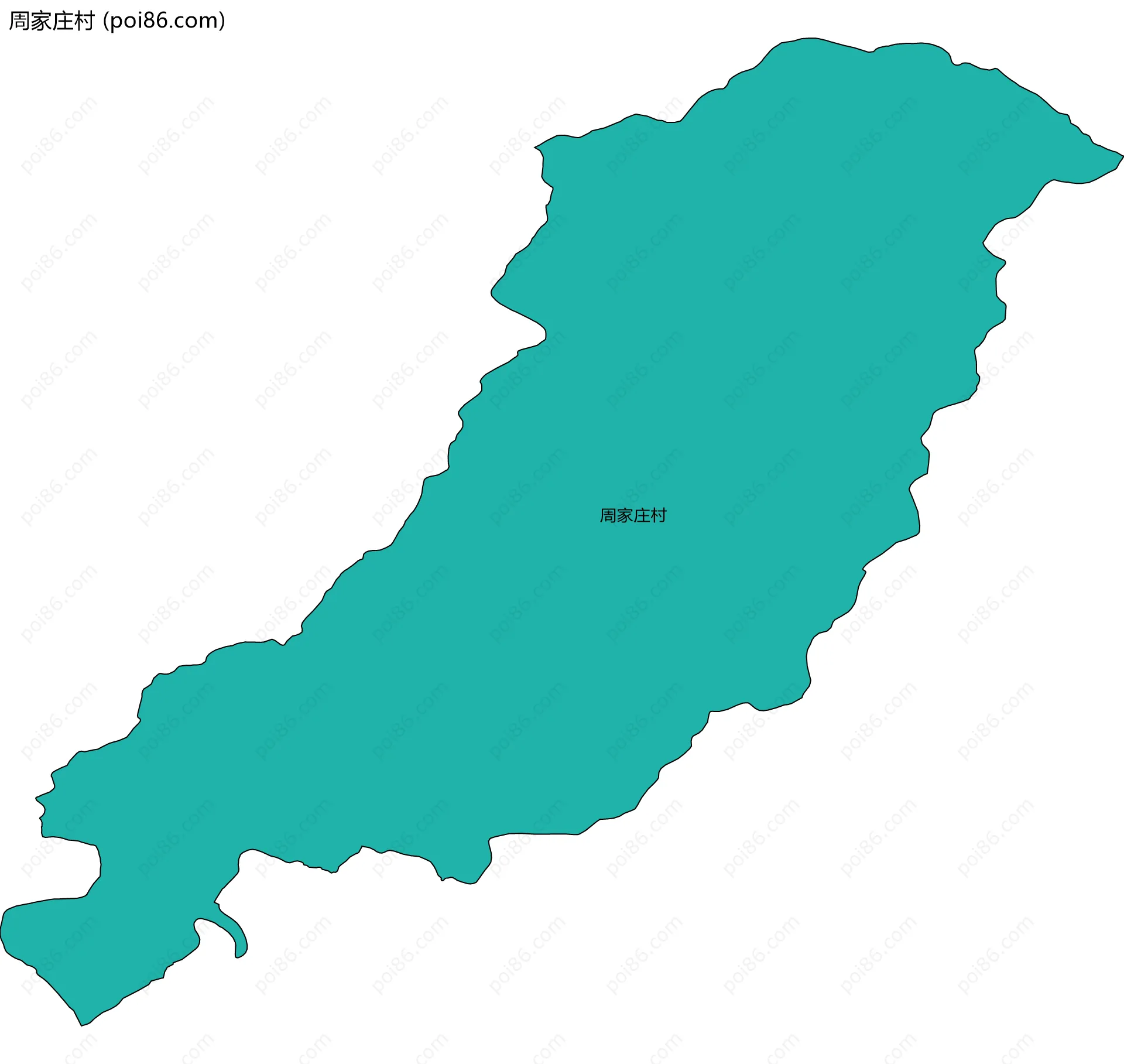周家庄村边界地图