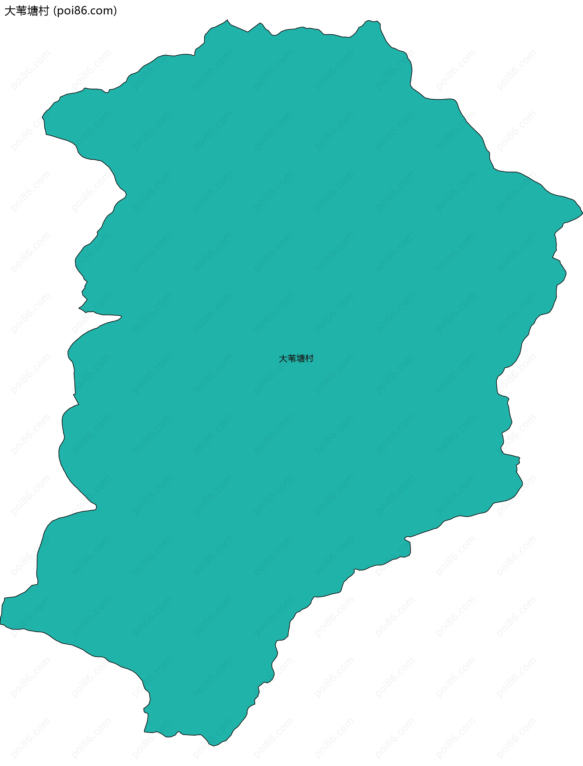 大苇塘村边界地图