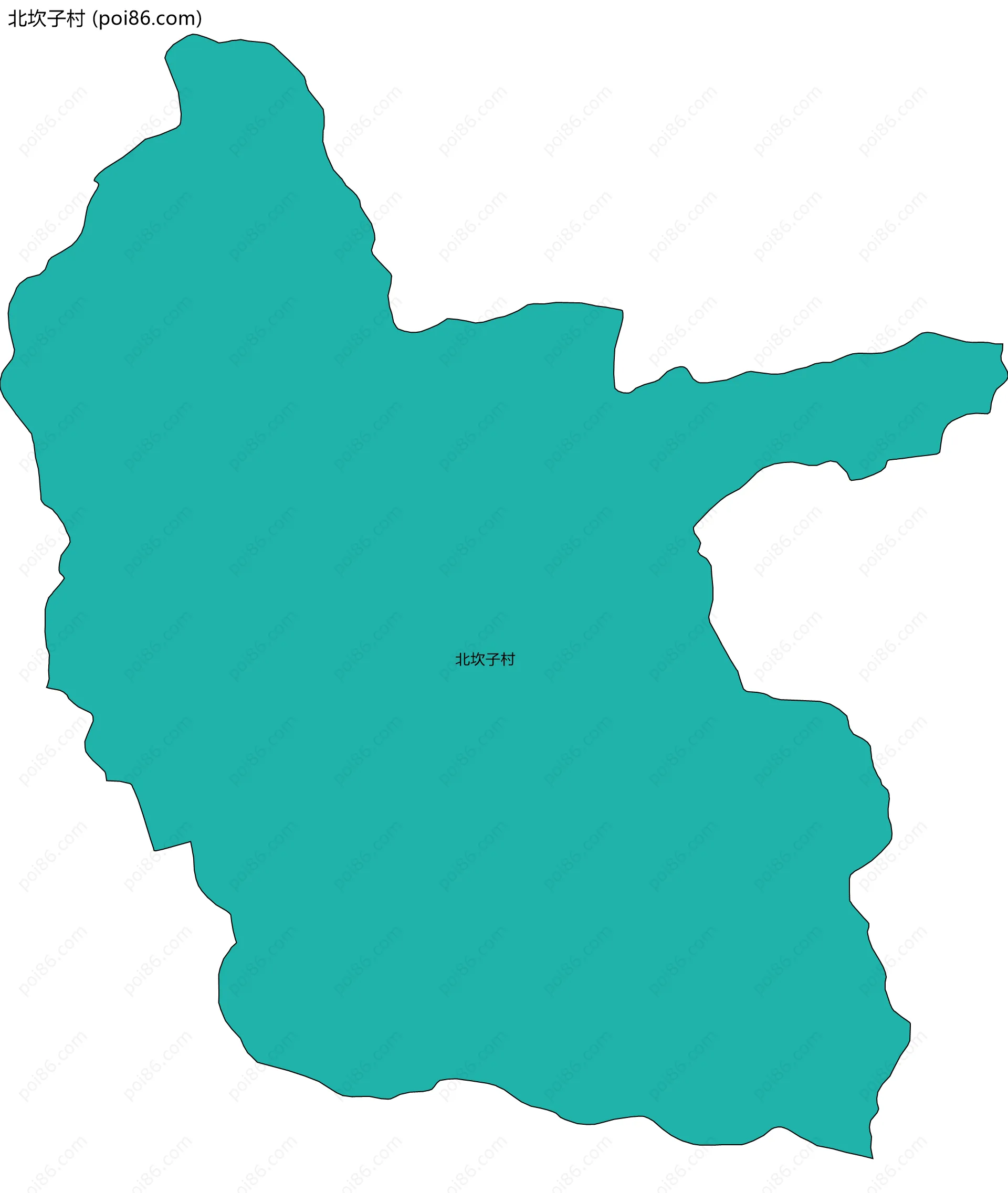 北坎子村边界地图