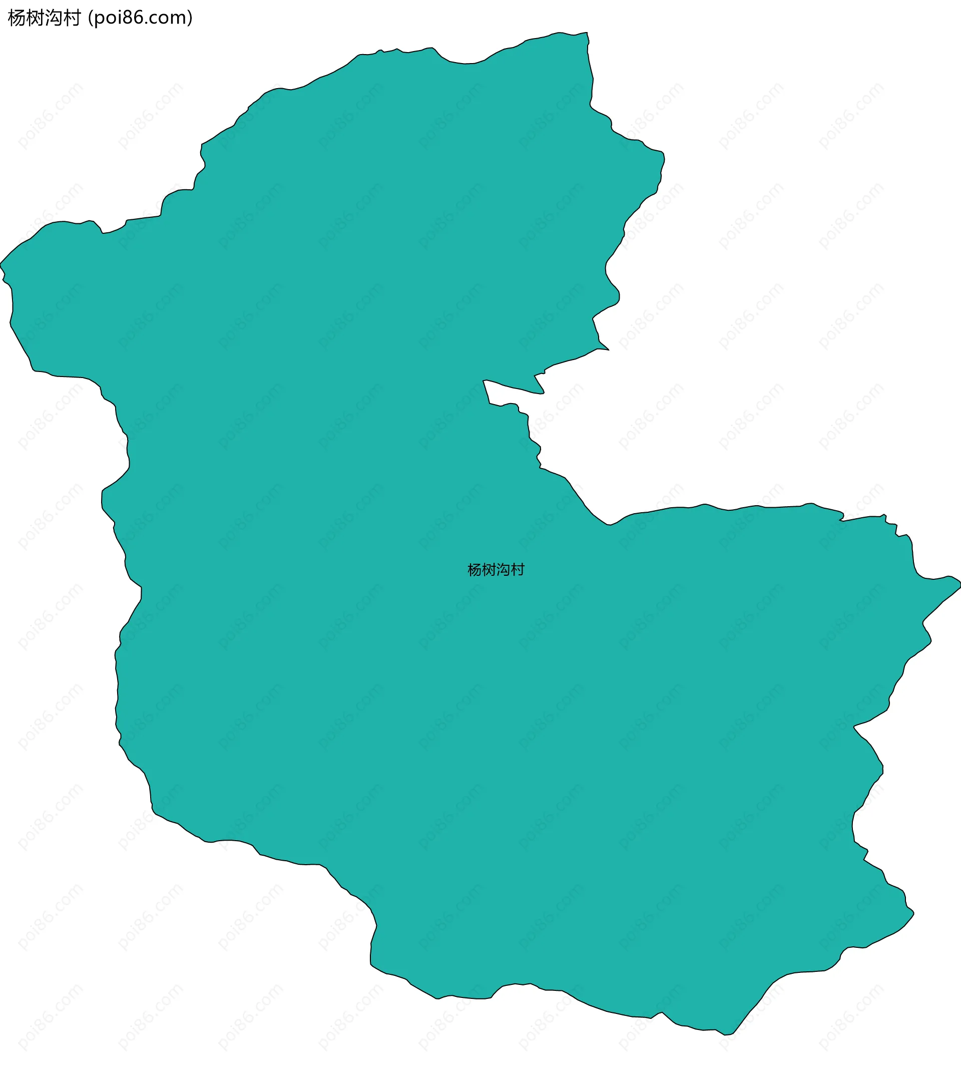 杨树沟村边界地图