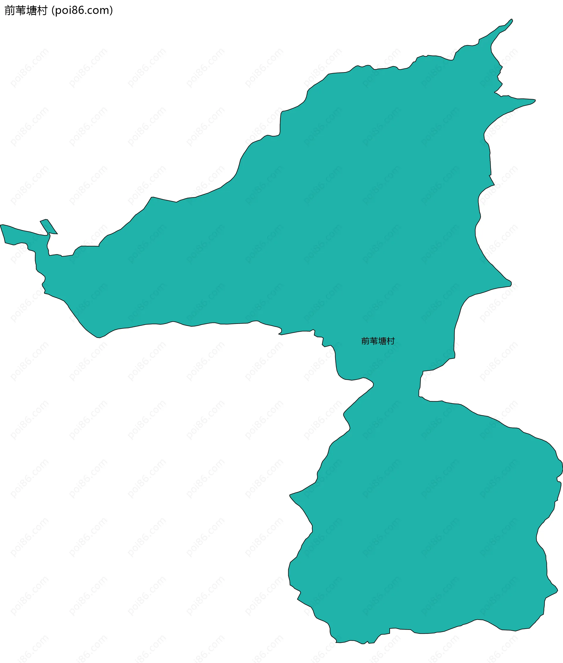 前苇塘村边界地图