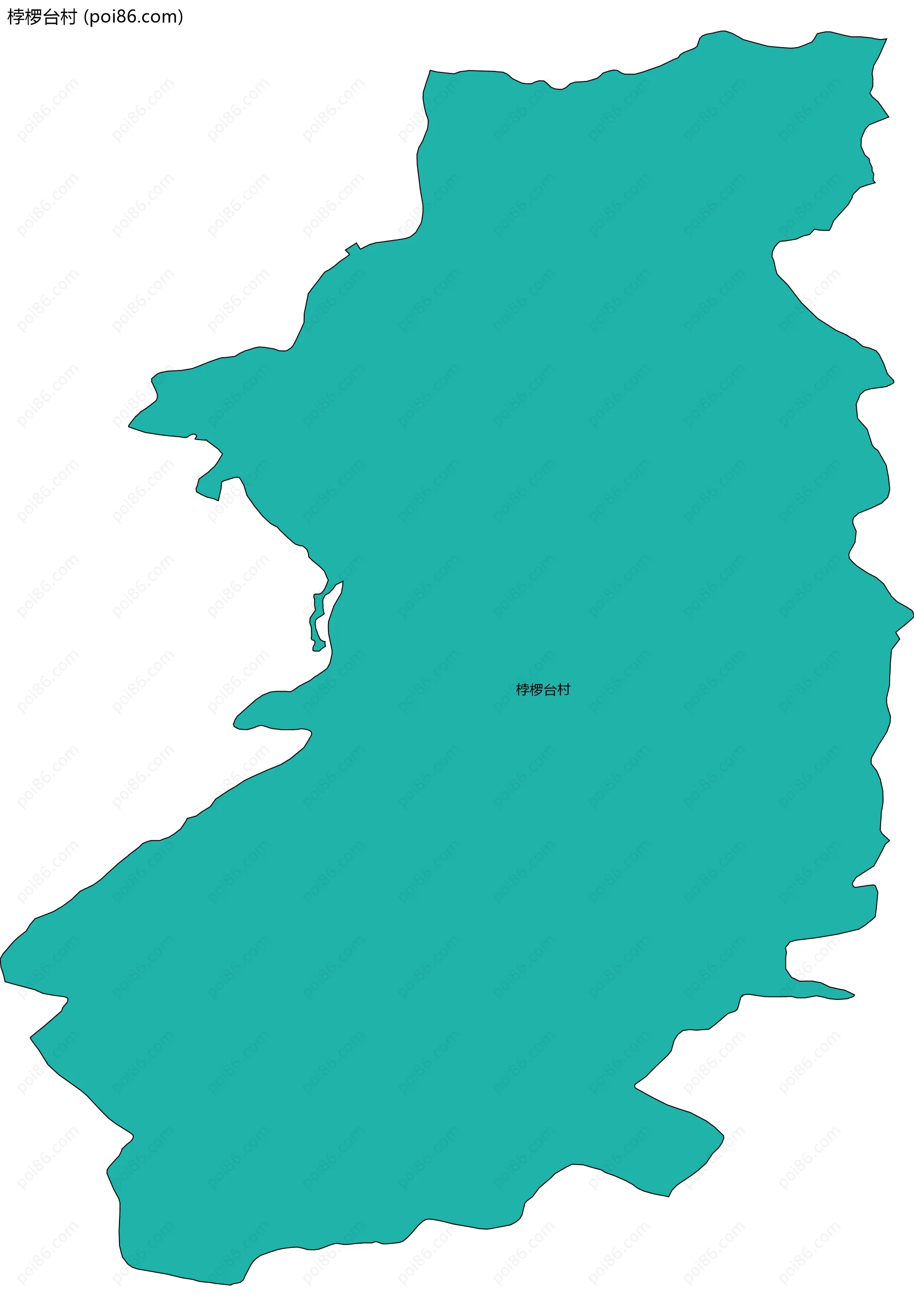 桲椤台村边界地图