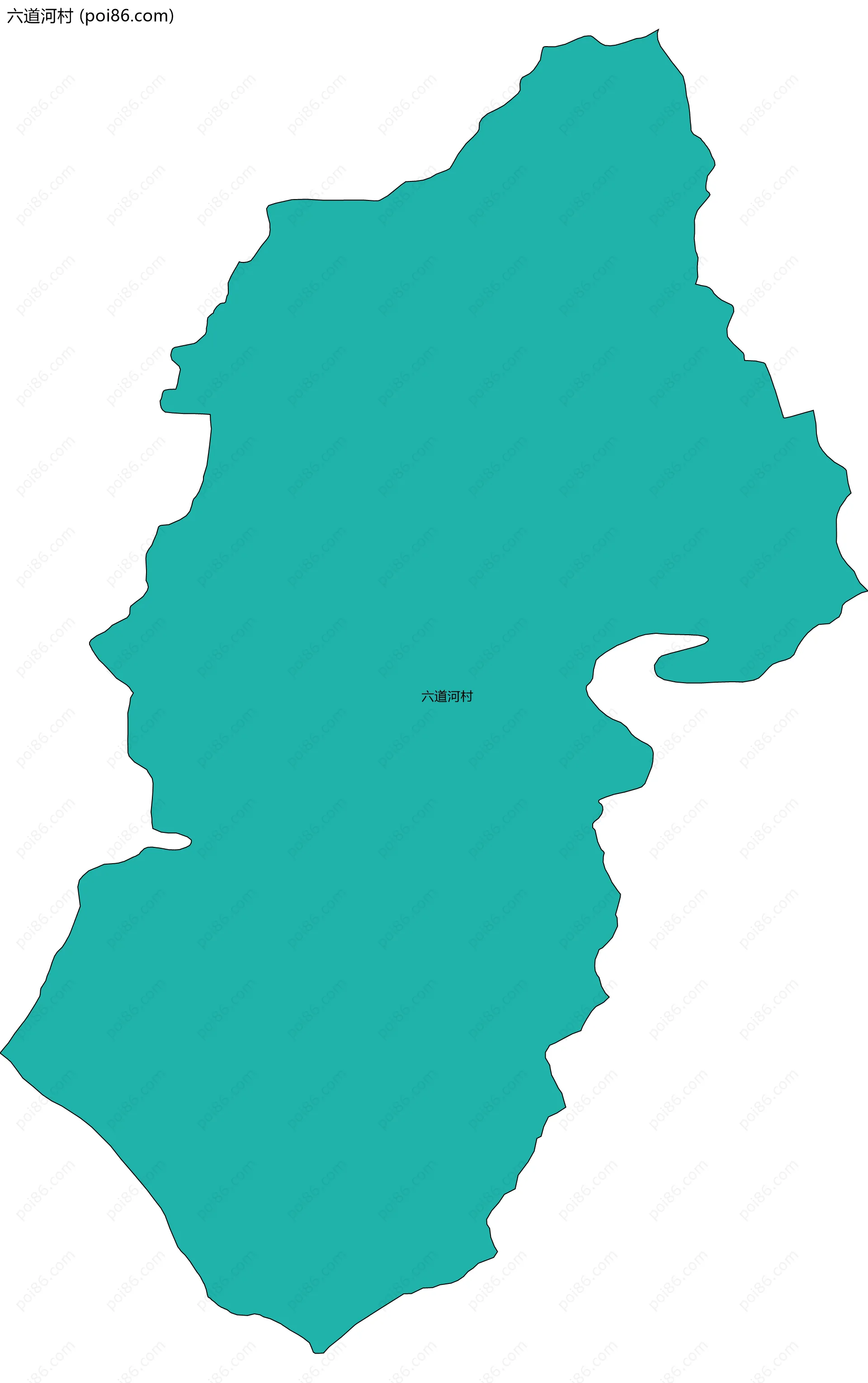 六道河村边界地图