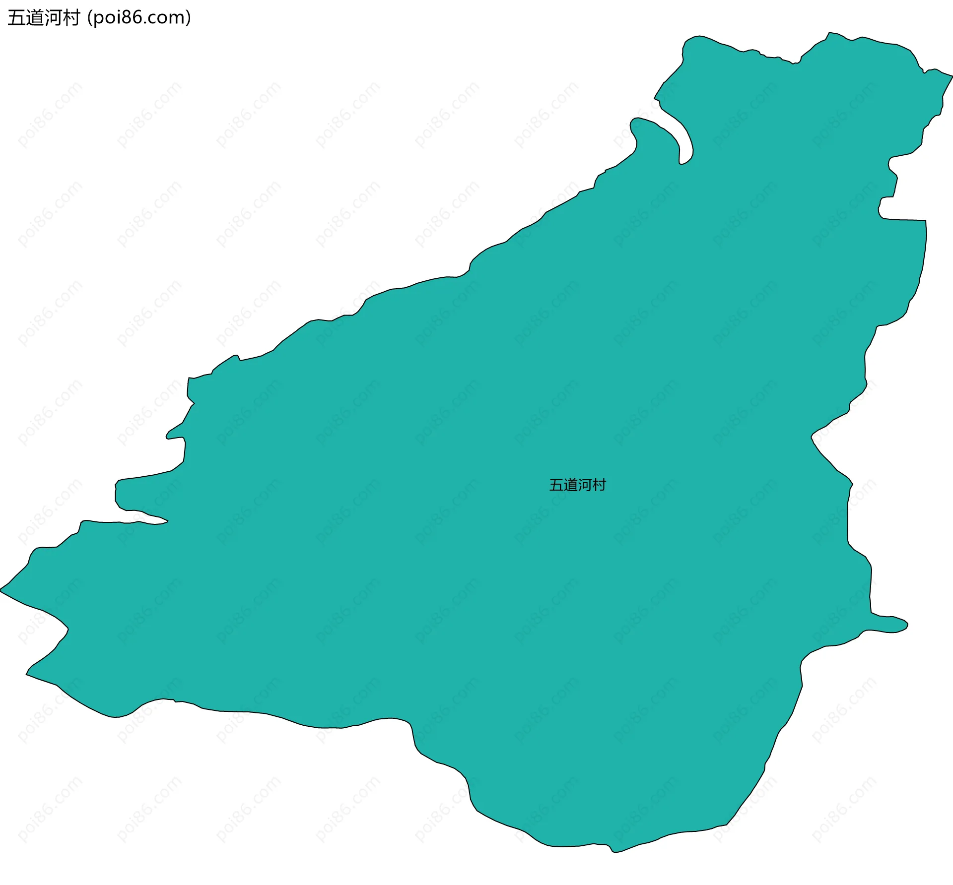 五道河村边界地图