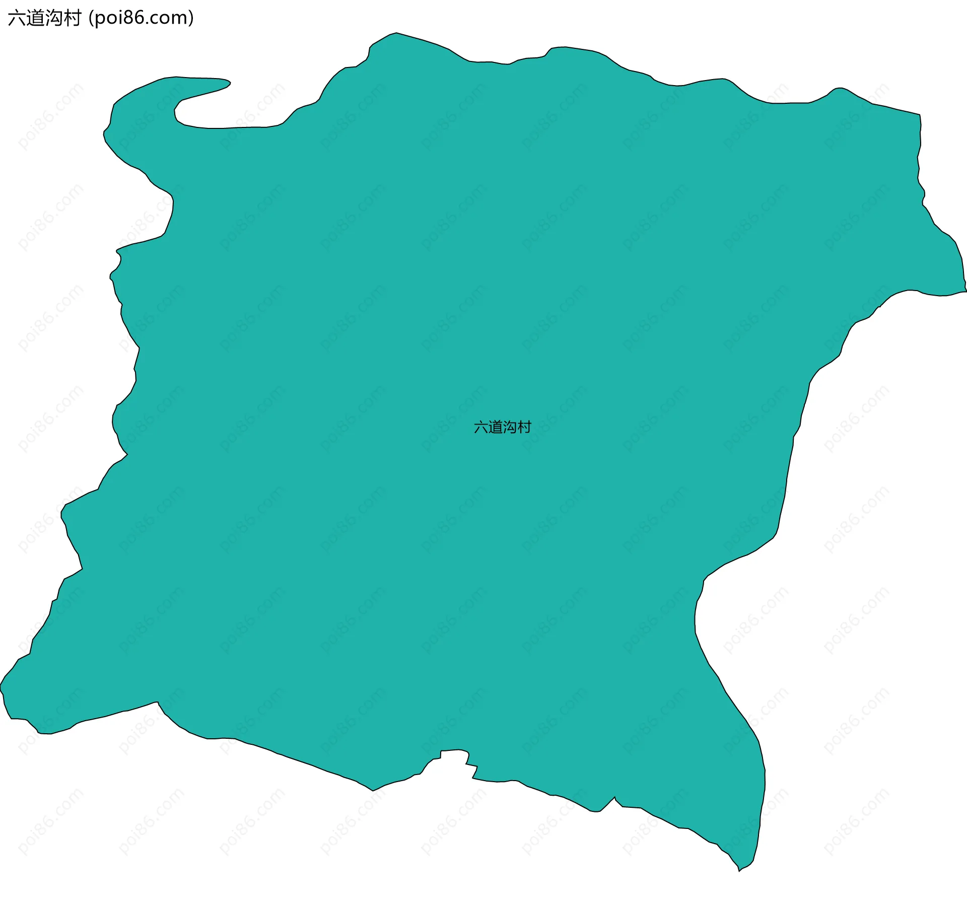 六道沟村边界地图