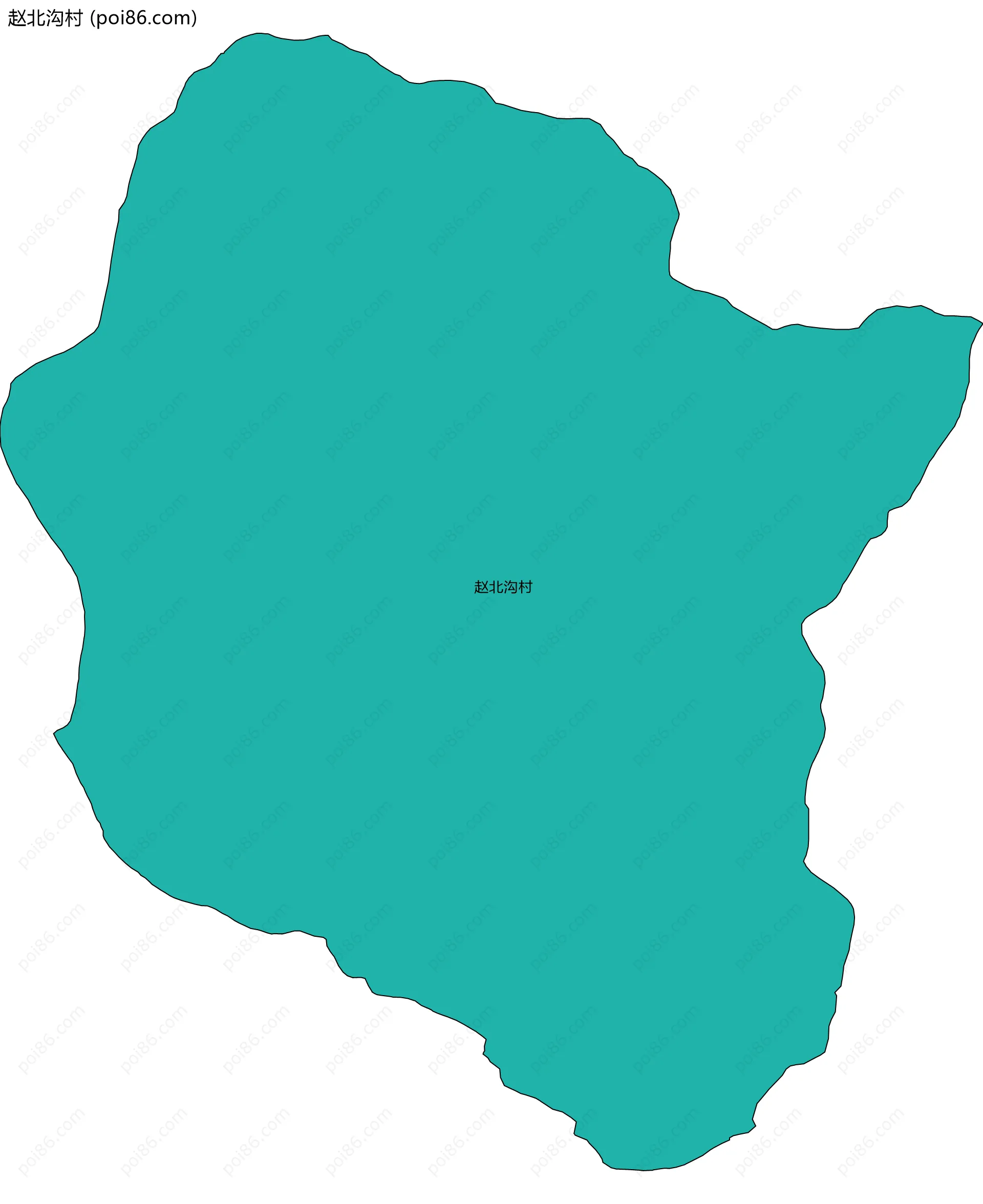 赵北沟村边界地图