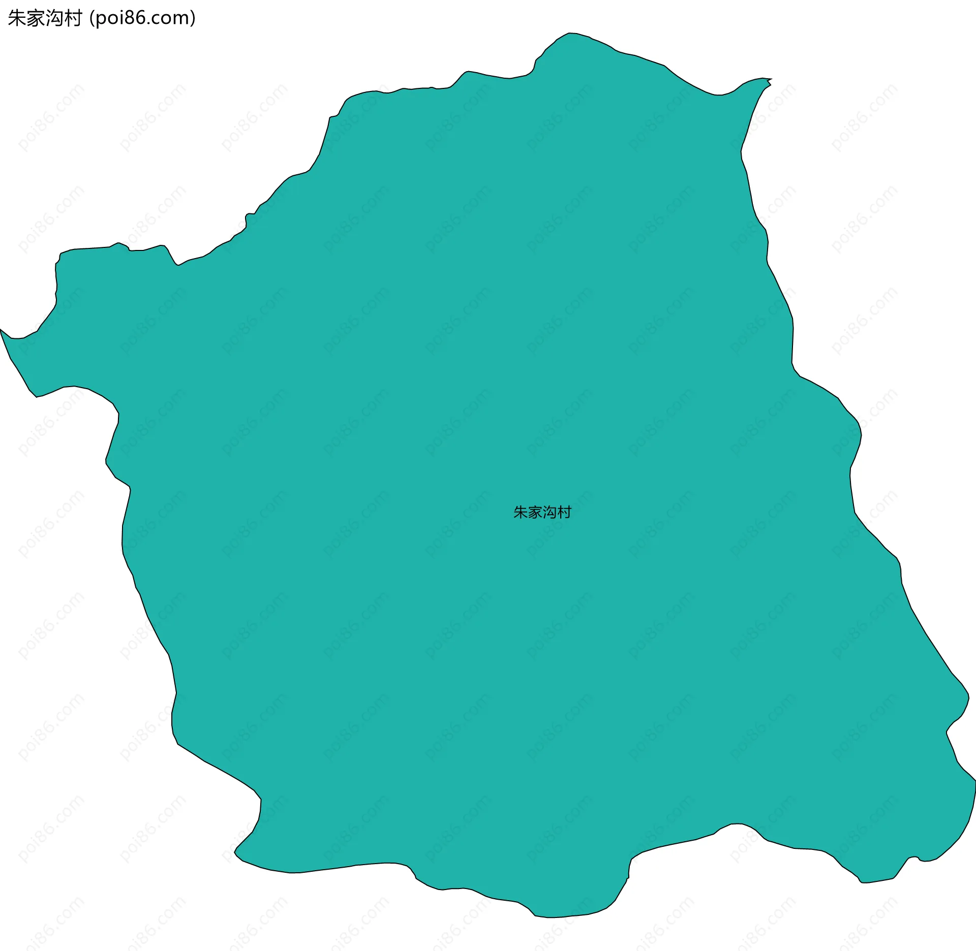 朱家沟村边界地图