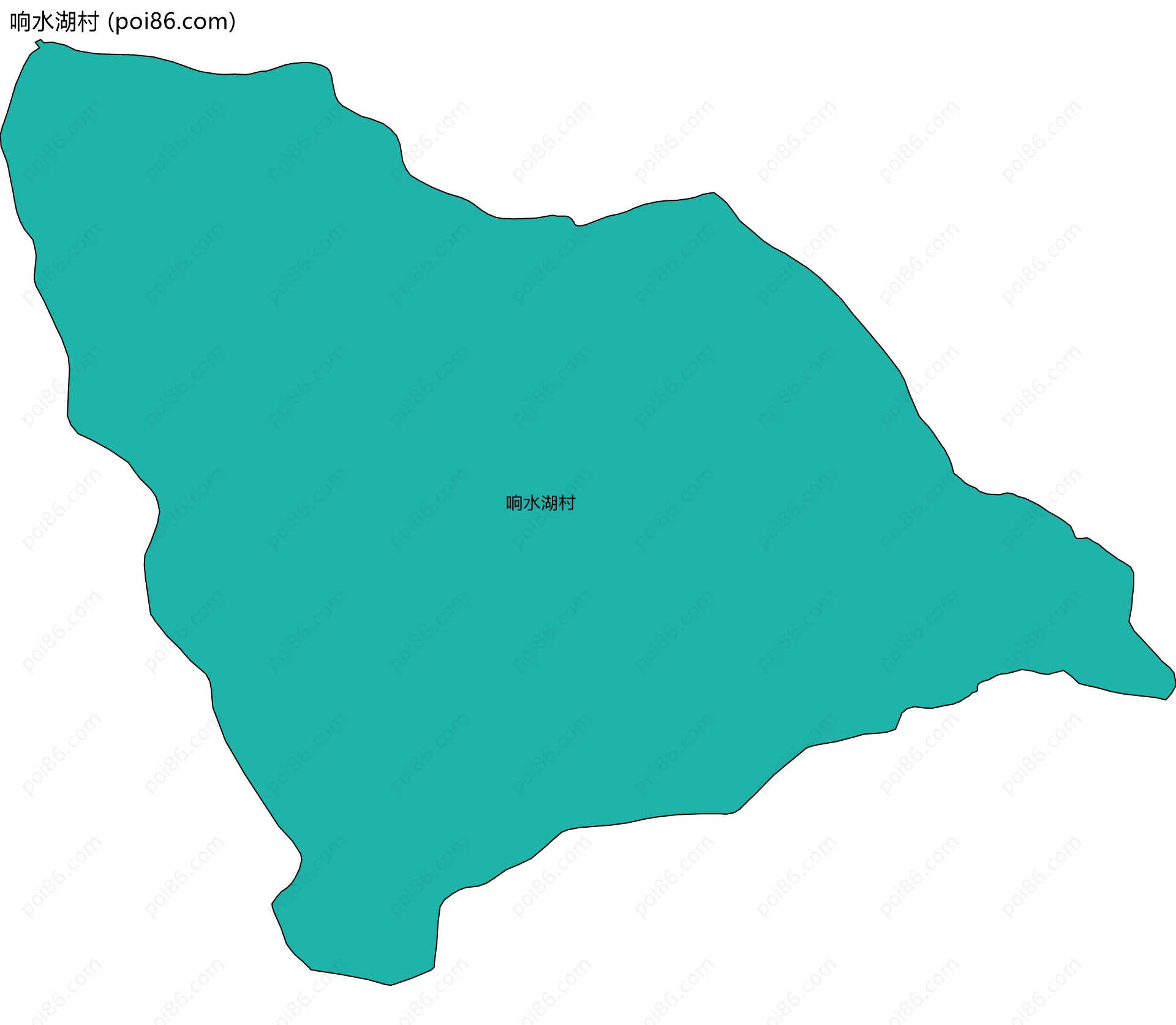 响水湖村边界地图