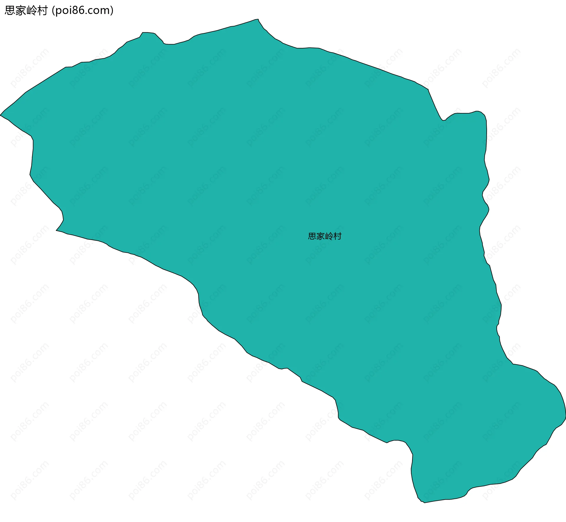思家岭村边界地图