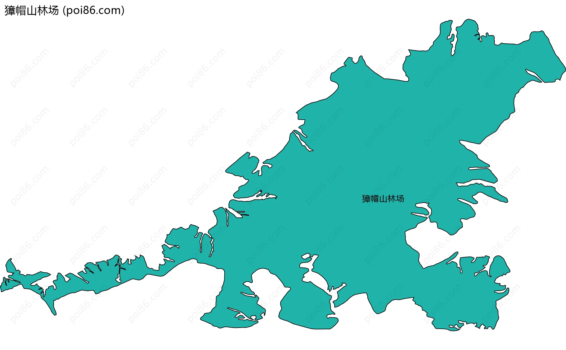 獐帽山林场边界地图