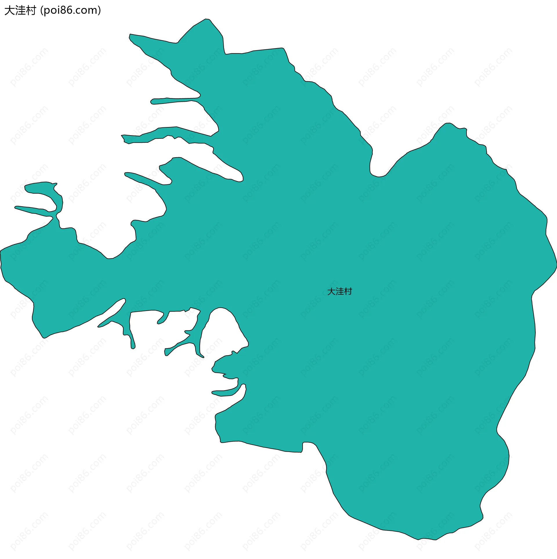 大洼村边界地图