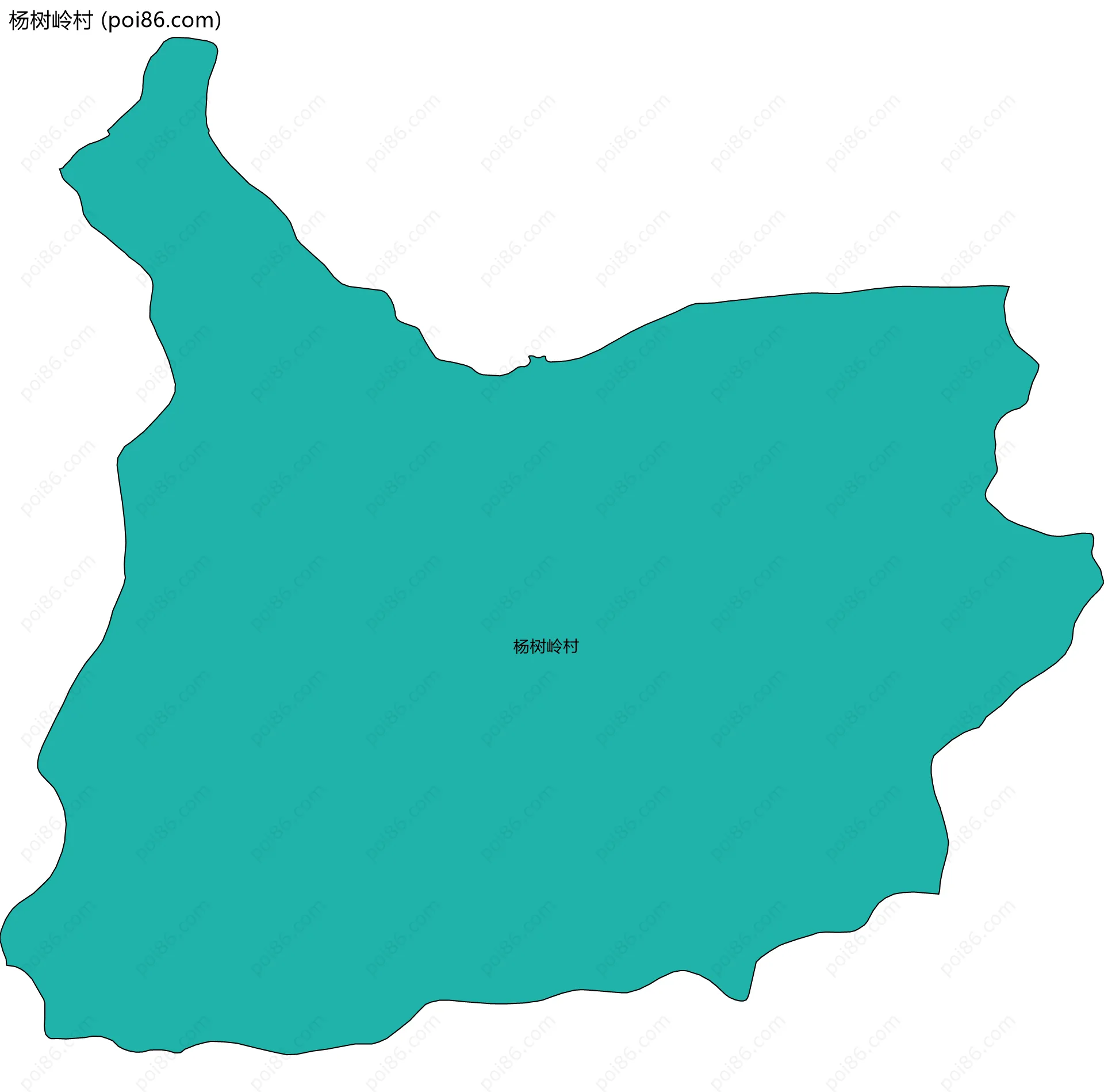 杨树岭村边界地图