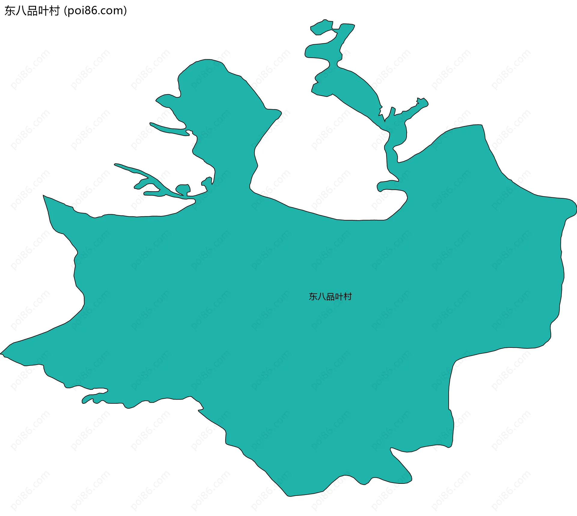 东八品叶村边界地图