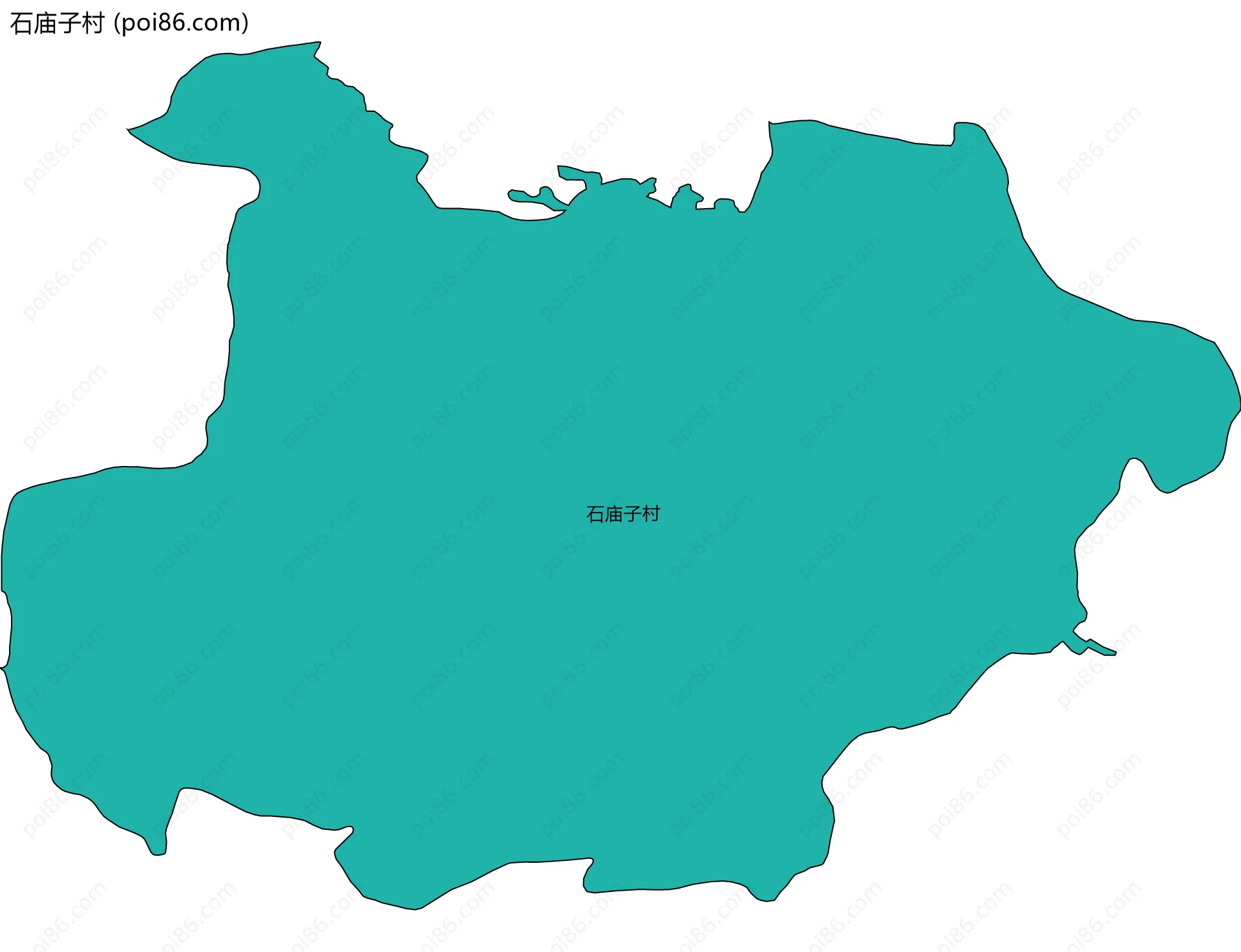 石庙子村边界地图