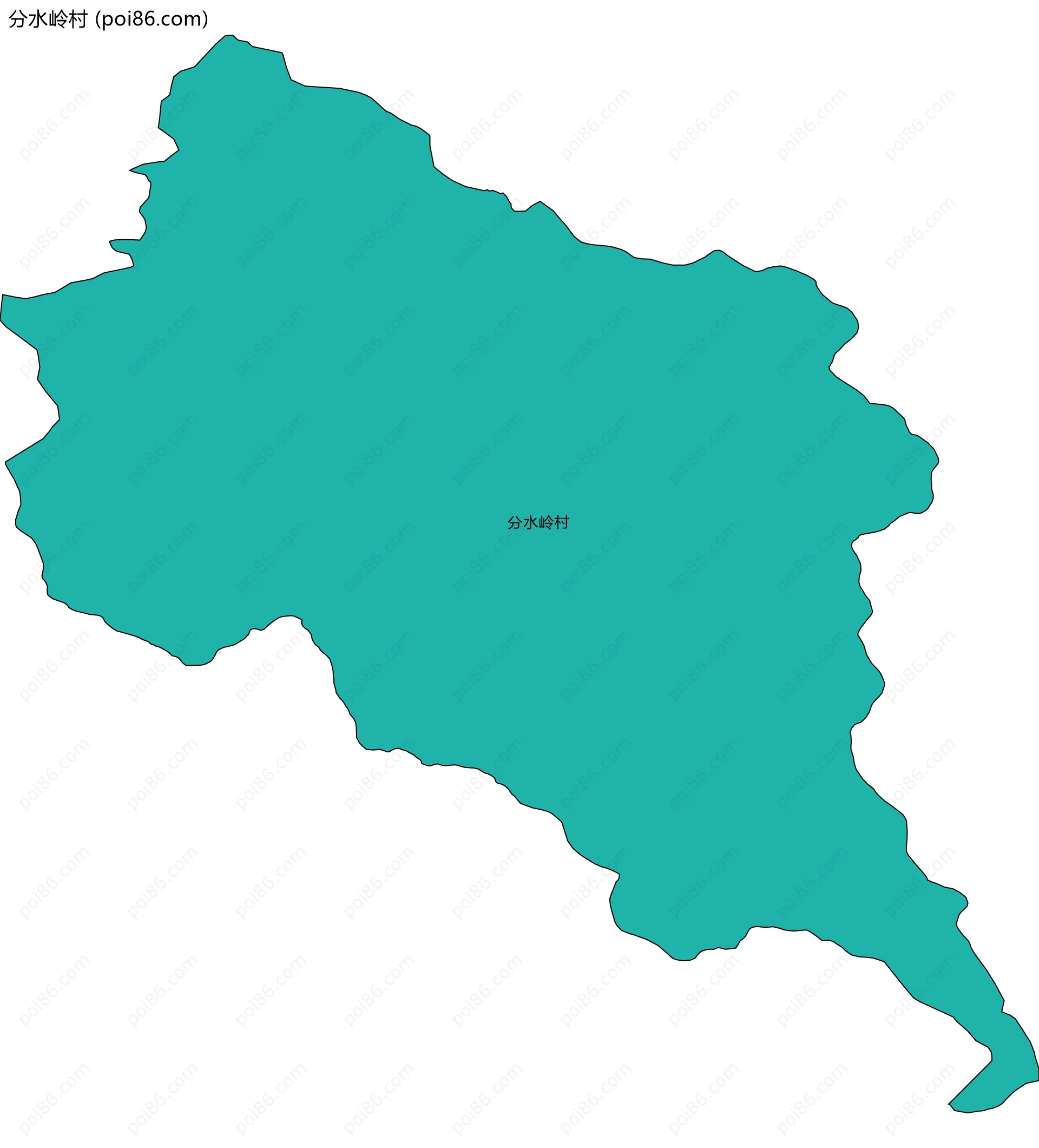 分水岭村边界地图