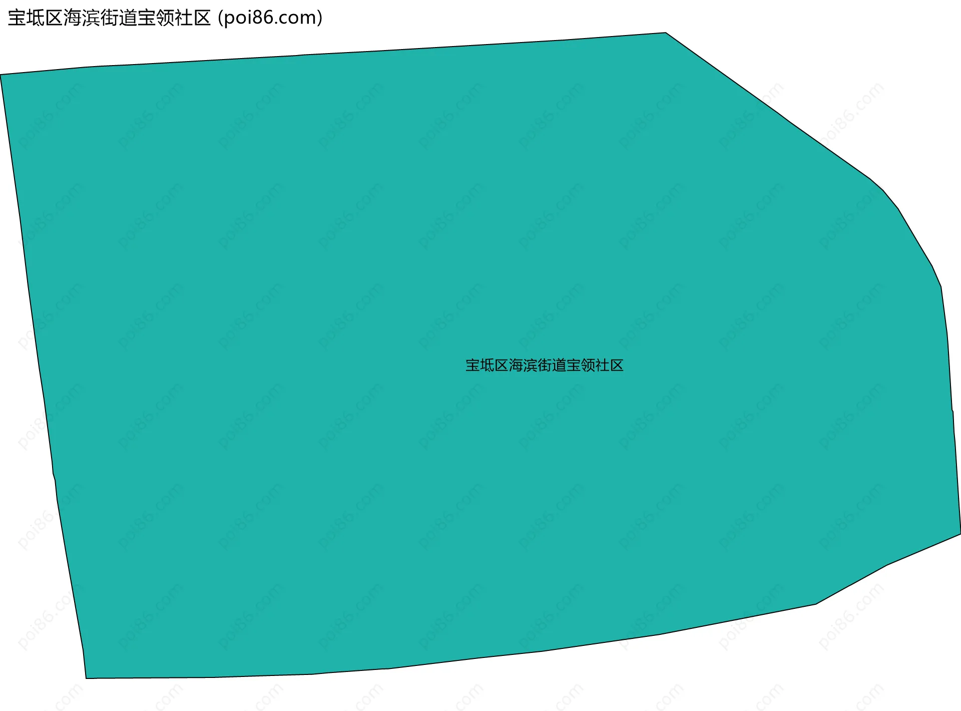 宝坻区海滨街道宝领社区边界地图