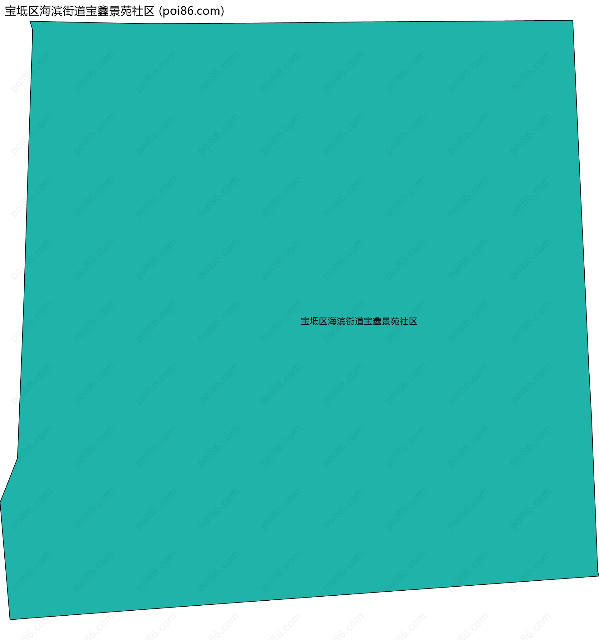 宝坻区海滨街道宝鑫景苑社区边界地图