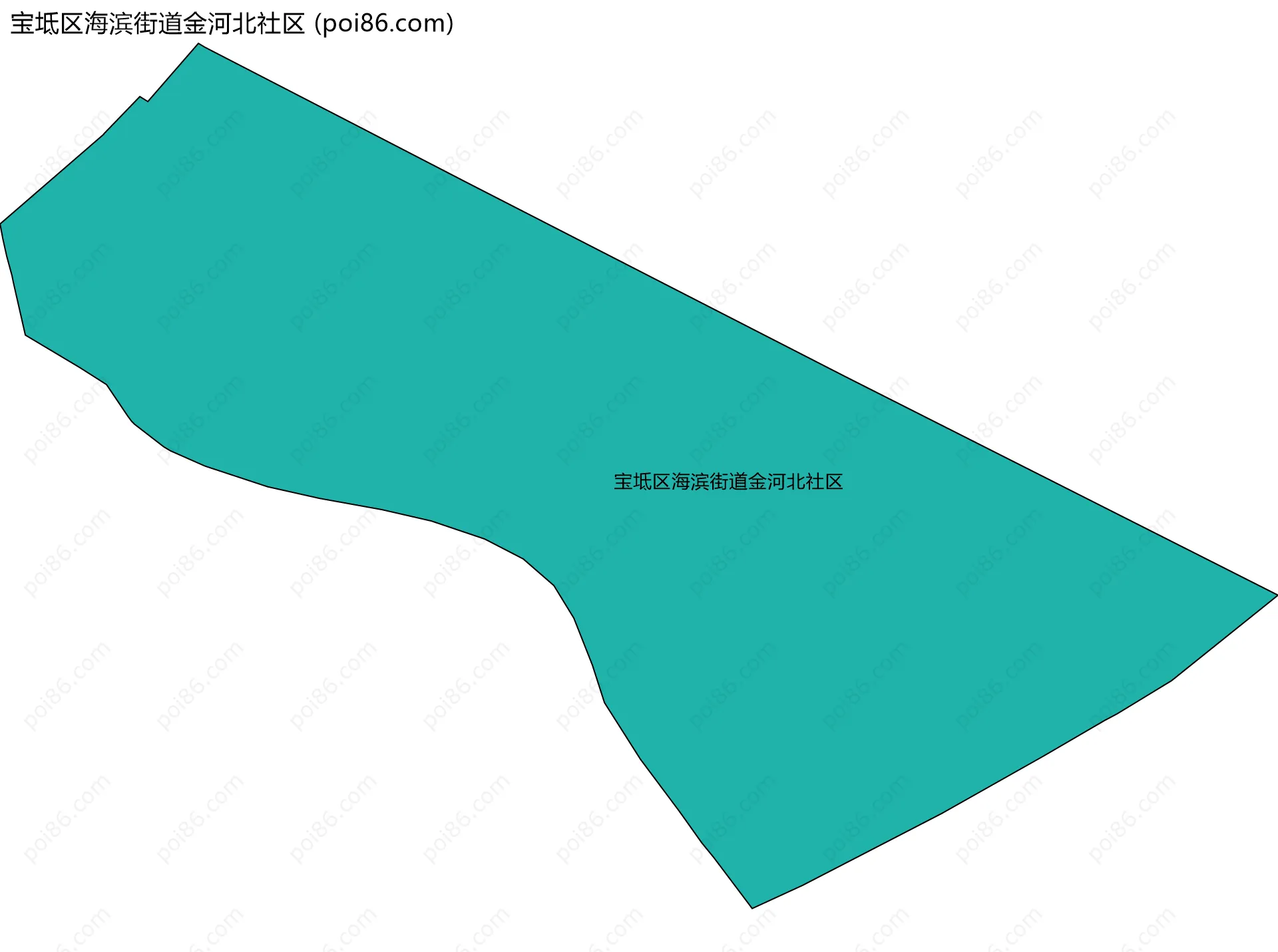 宝坻区海滨街道金河北社区边界地图