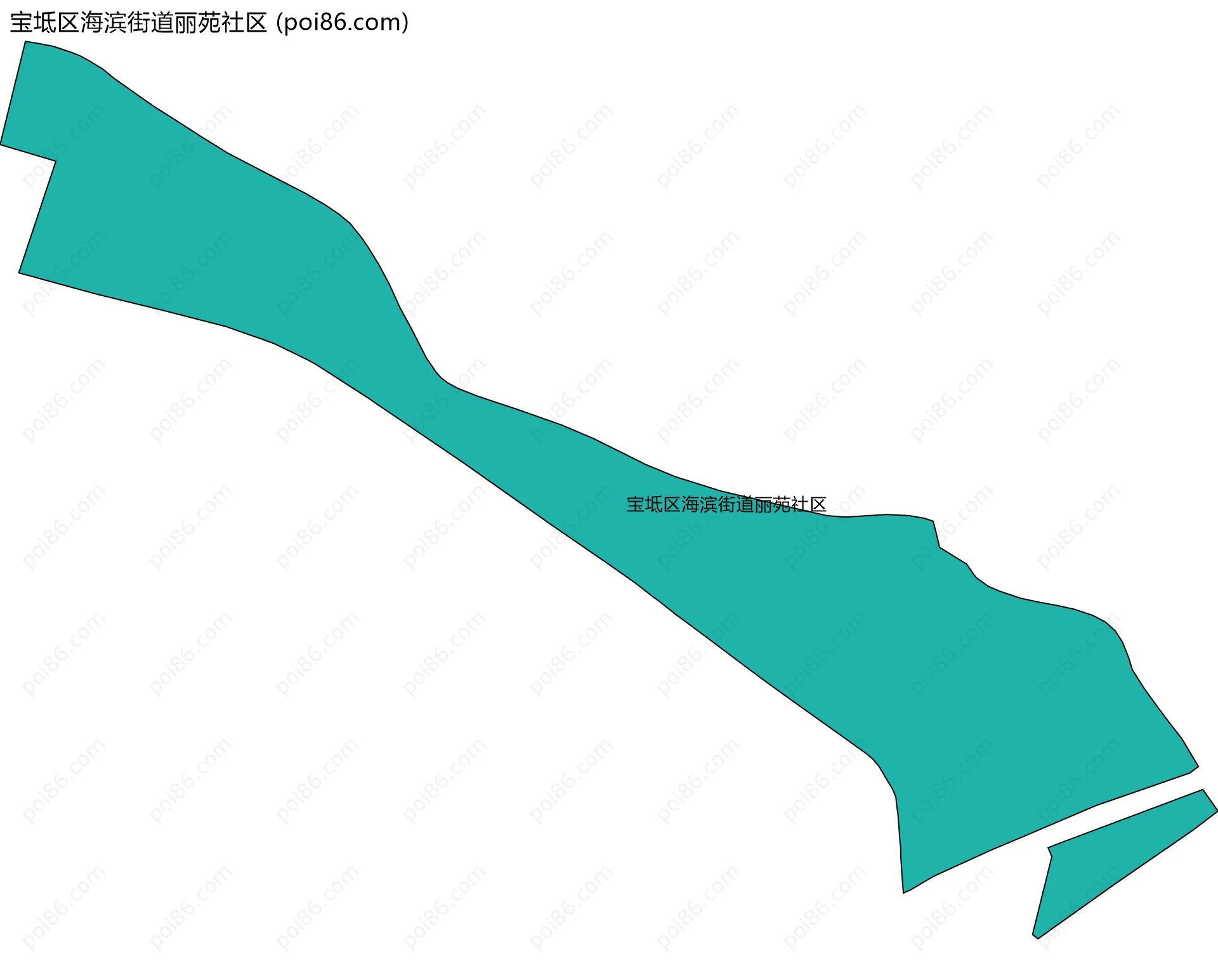宝坻区海滨街道丽苑社区边界地图