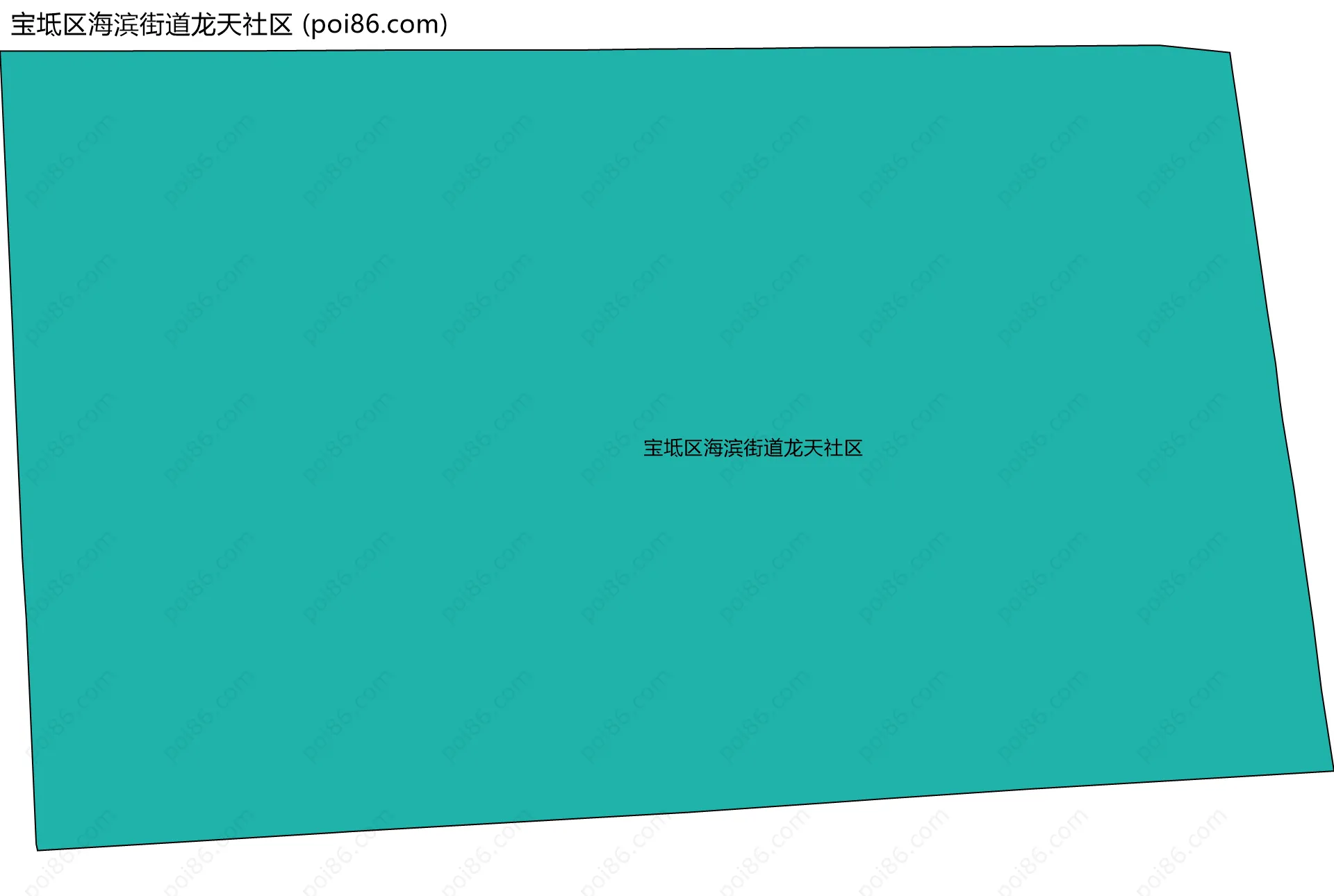 宝坻区海滨街道龙天社区边界地图