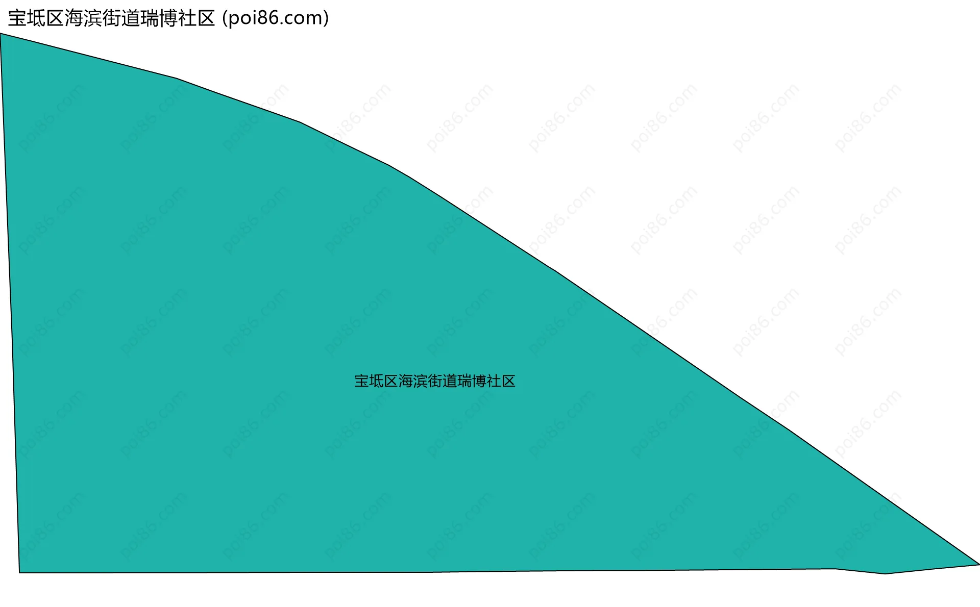 宝坻区海滨街道瑞博社区边界地图