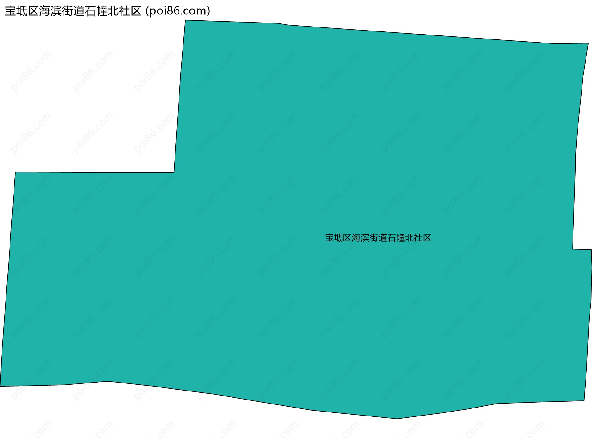 宝坻区海滨街道石幢北社区边界地图