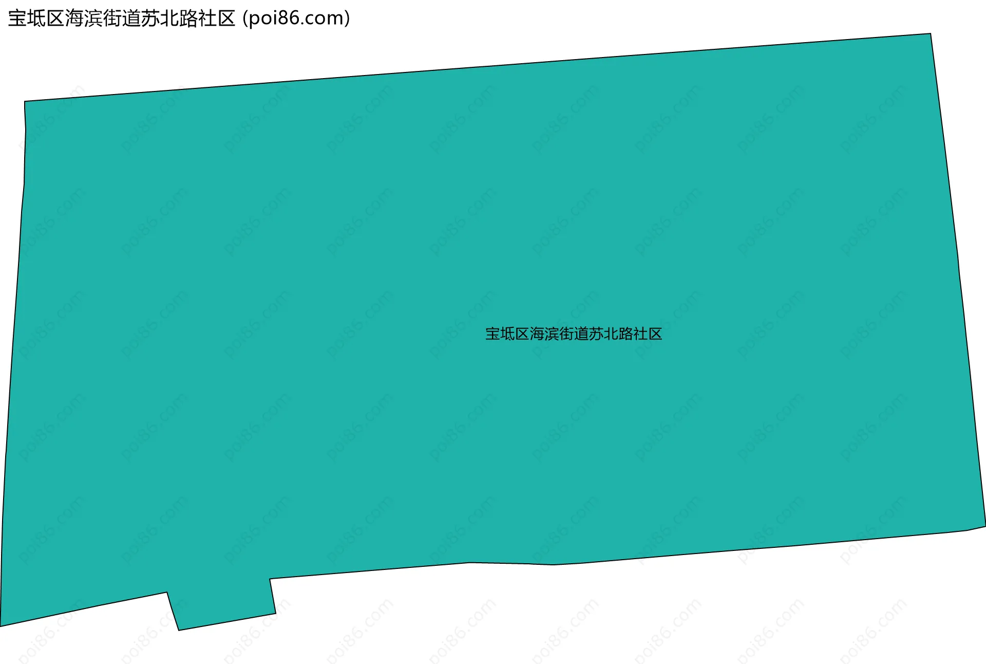 宝坻区海滨街道苏北路社区边界地图