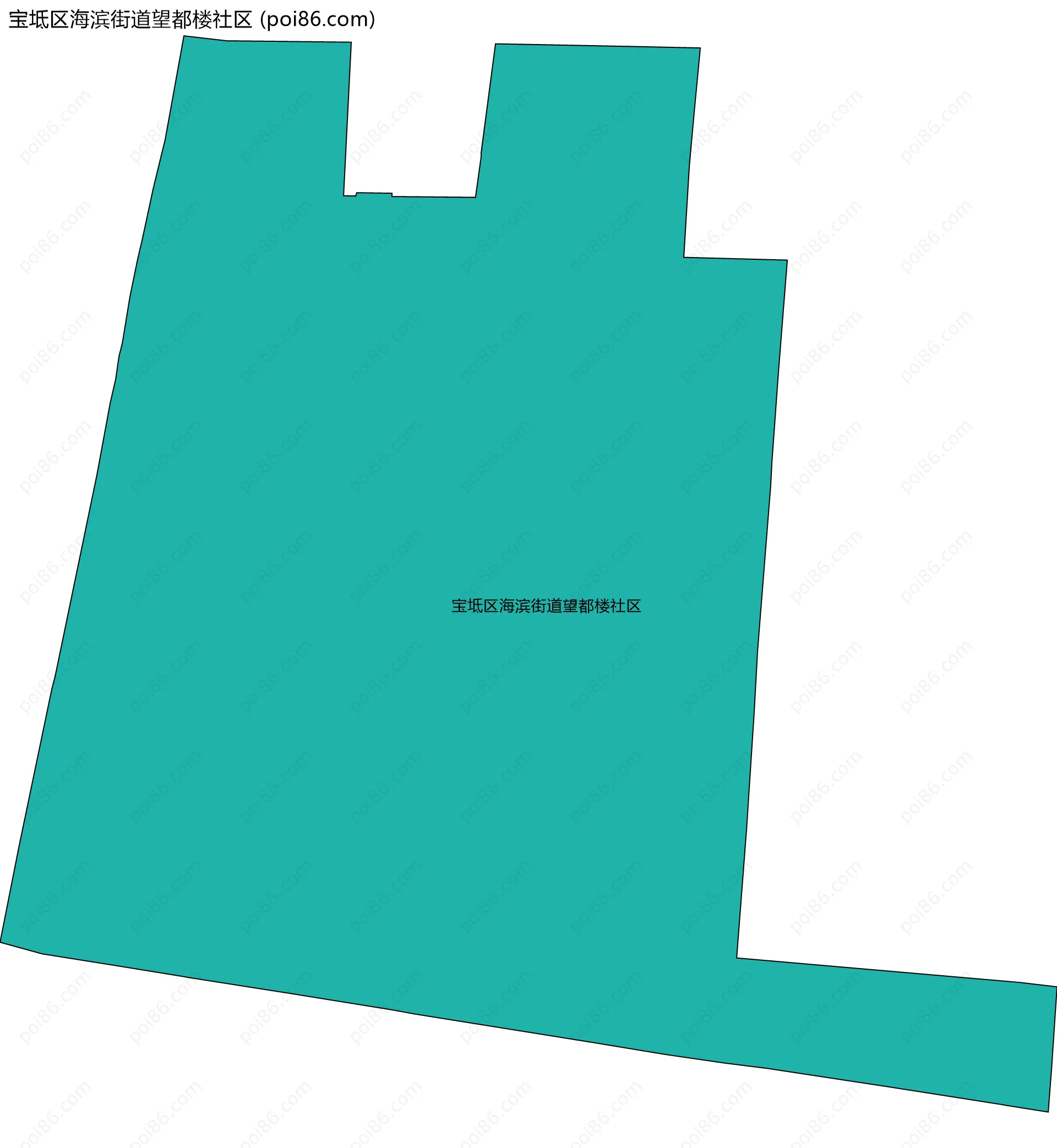 宝坻区海滨街道望都楼社区边界地图