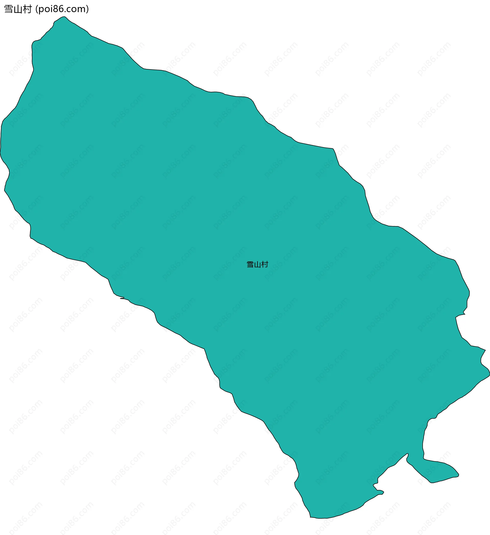 雪山村边界地图