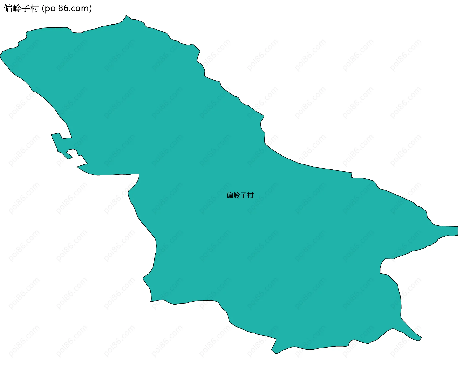 偏岭子村边界地图