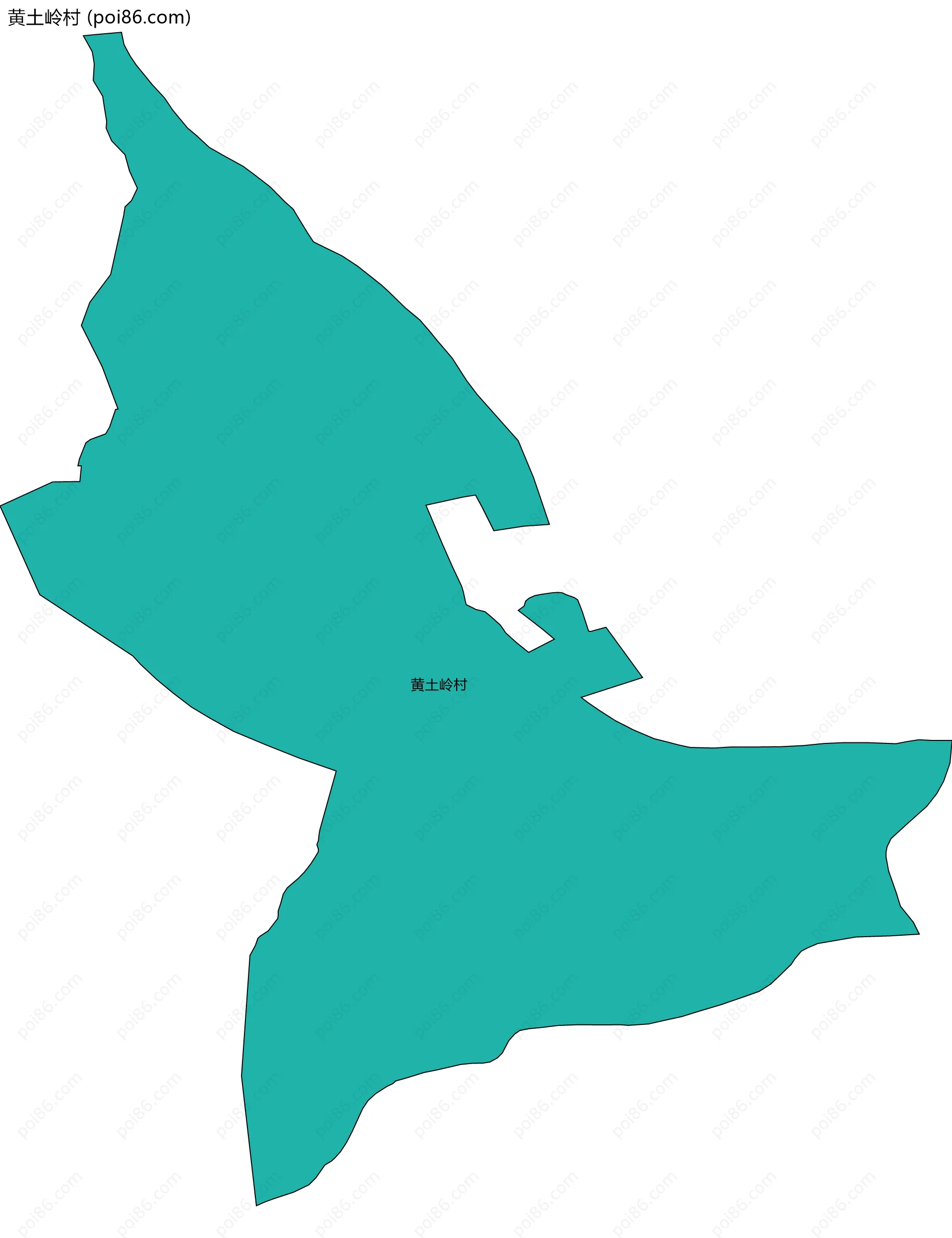 黄土岭村边界地图