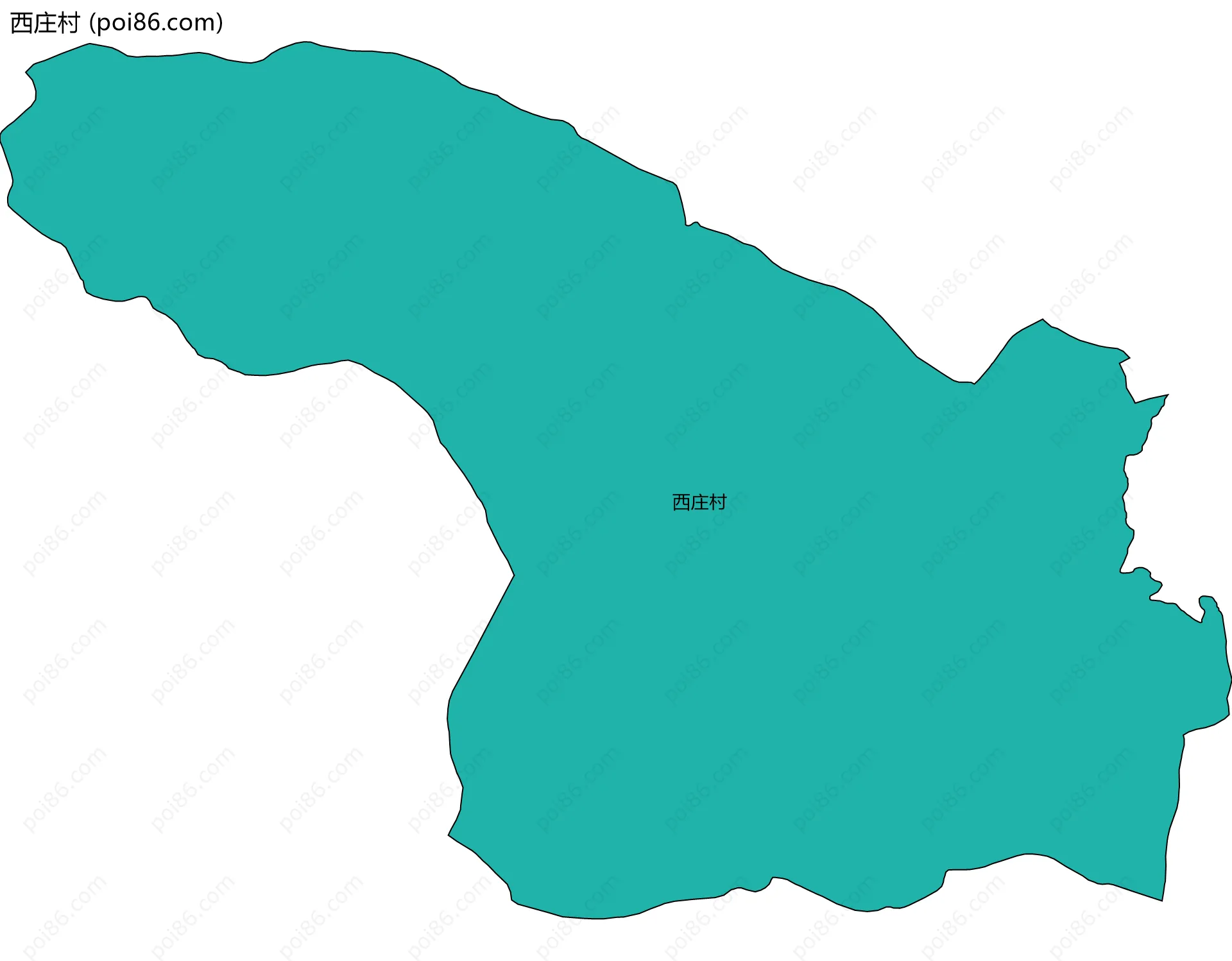西庄村边界地图