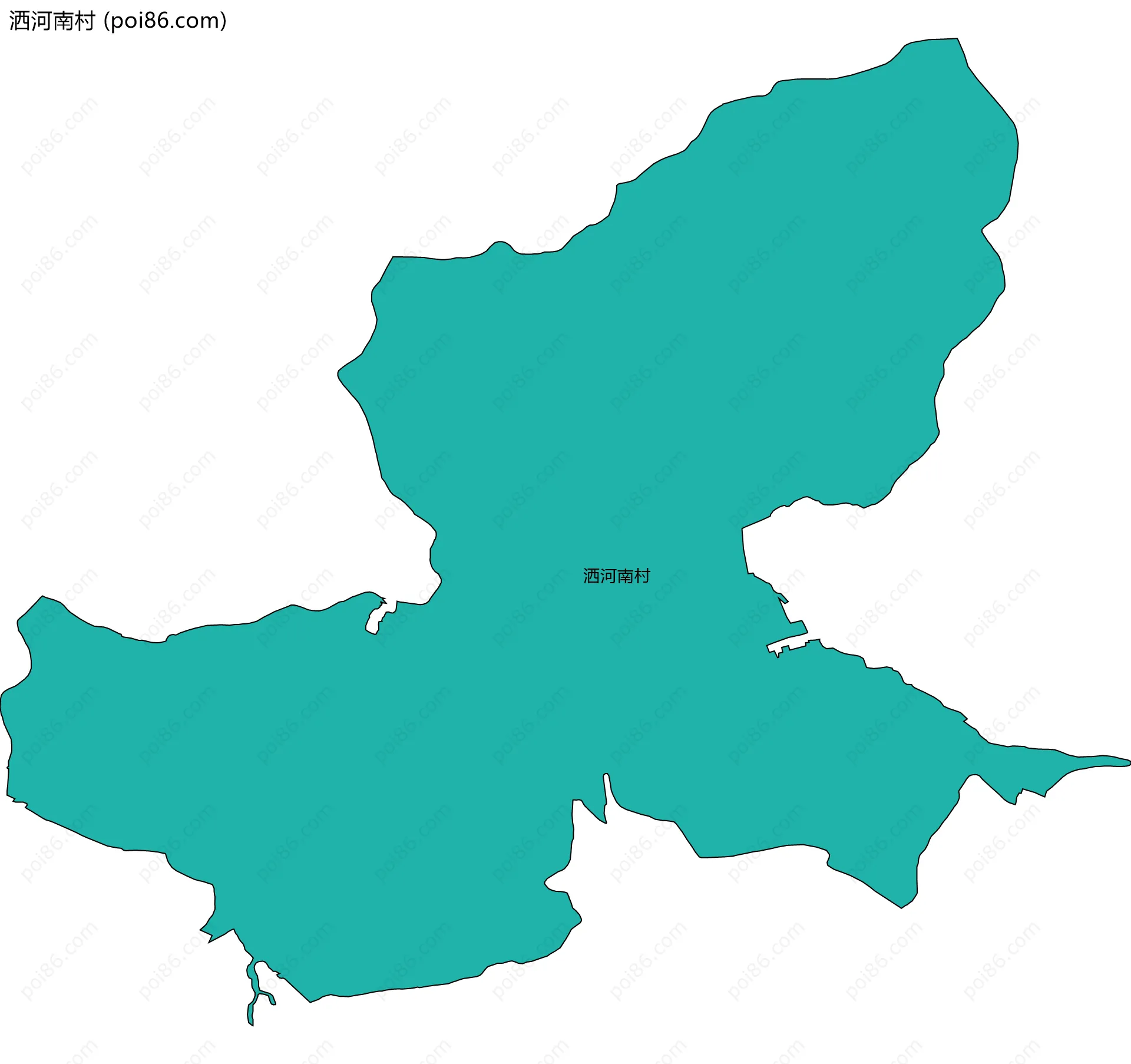 洒河南村边界地图
