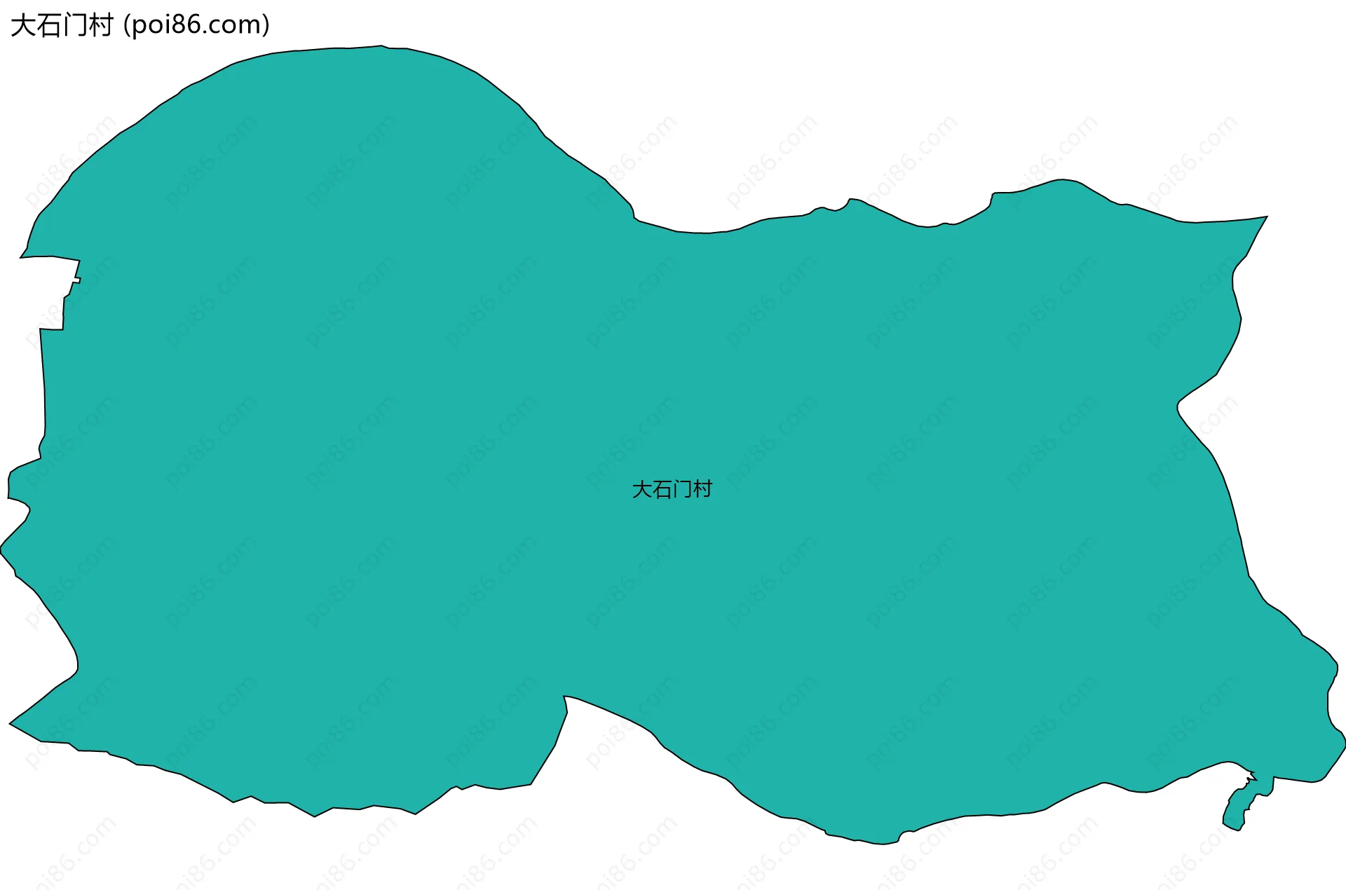 大石门村边界地图