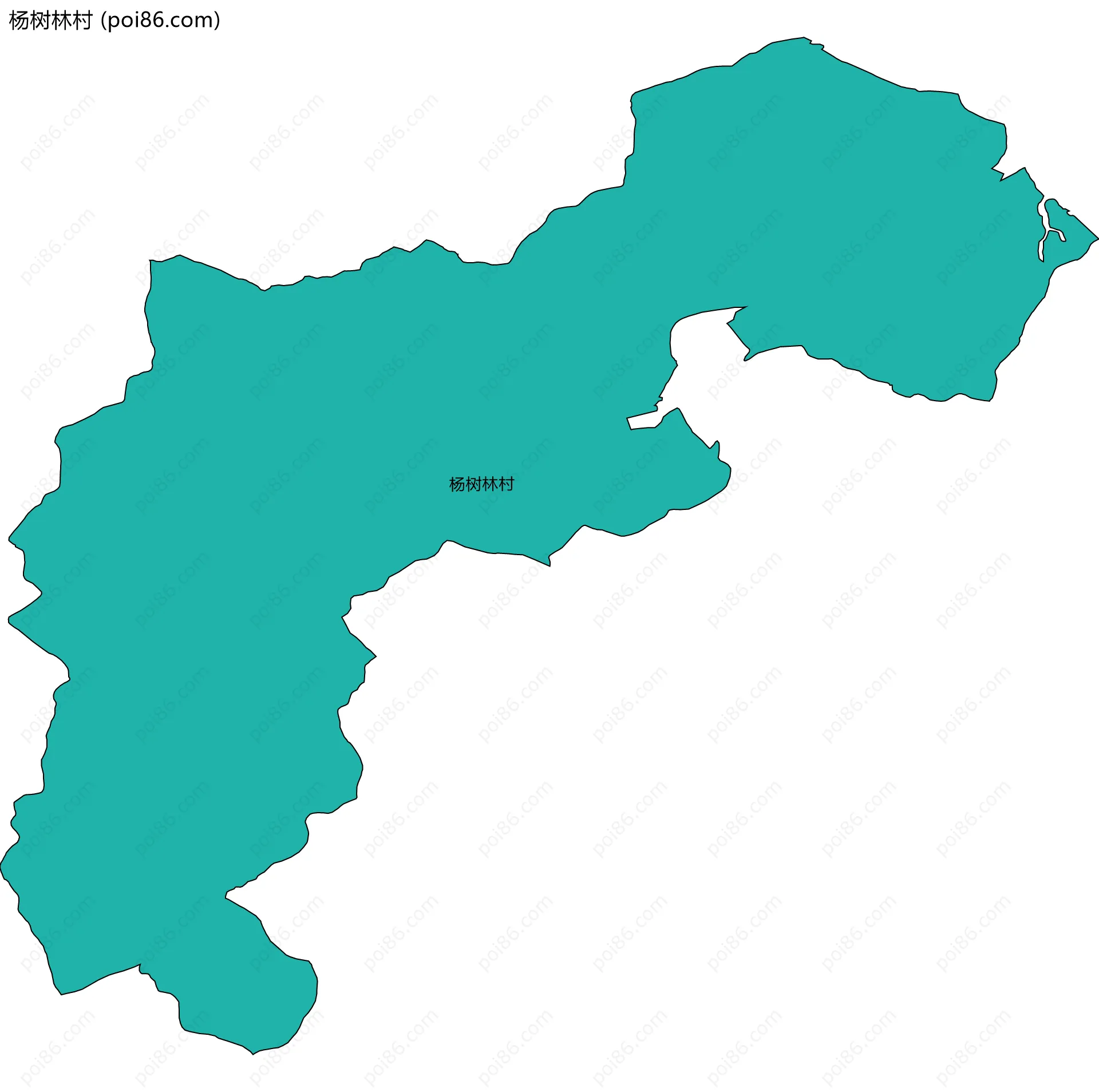 杨树林村边界地图