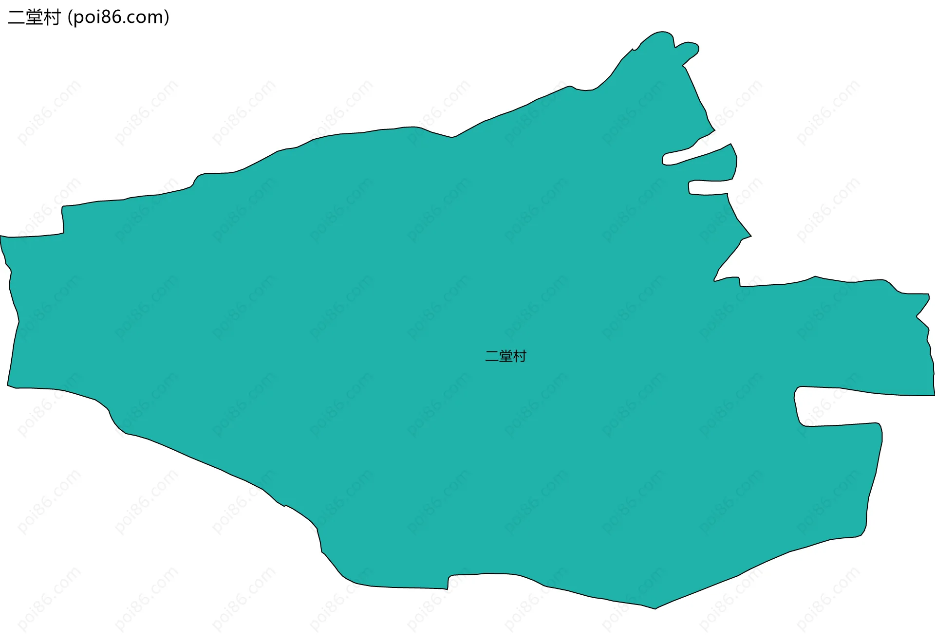 二堂村边界地图