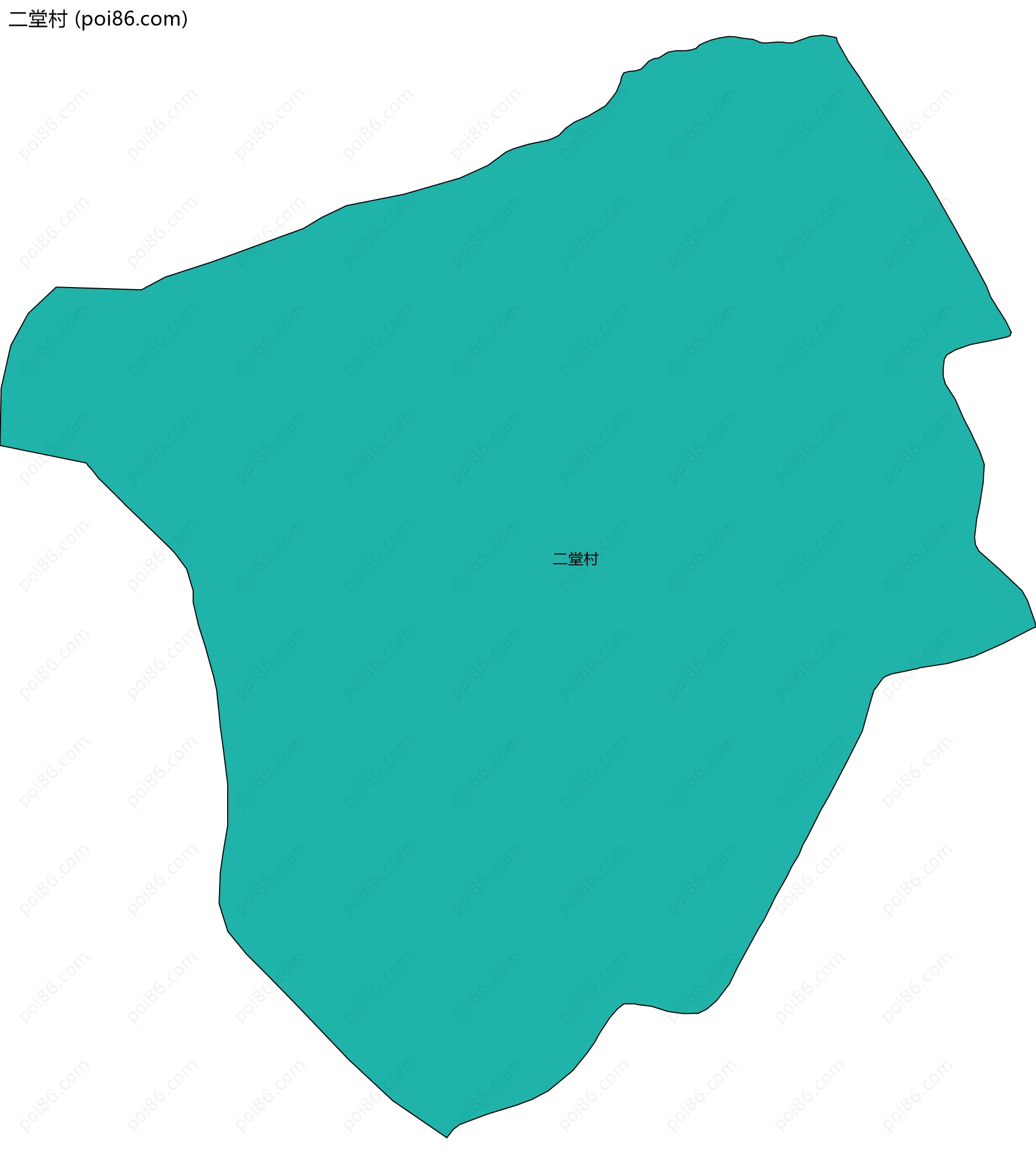 二堂村边界地图