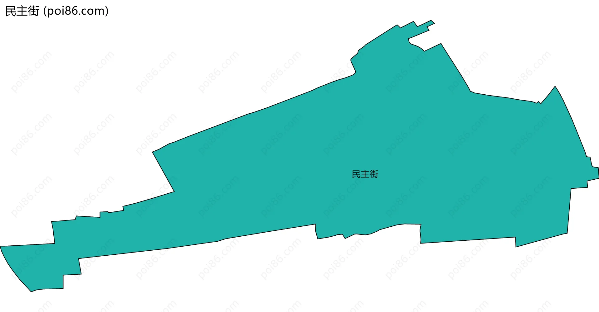 民主街边界地图