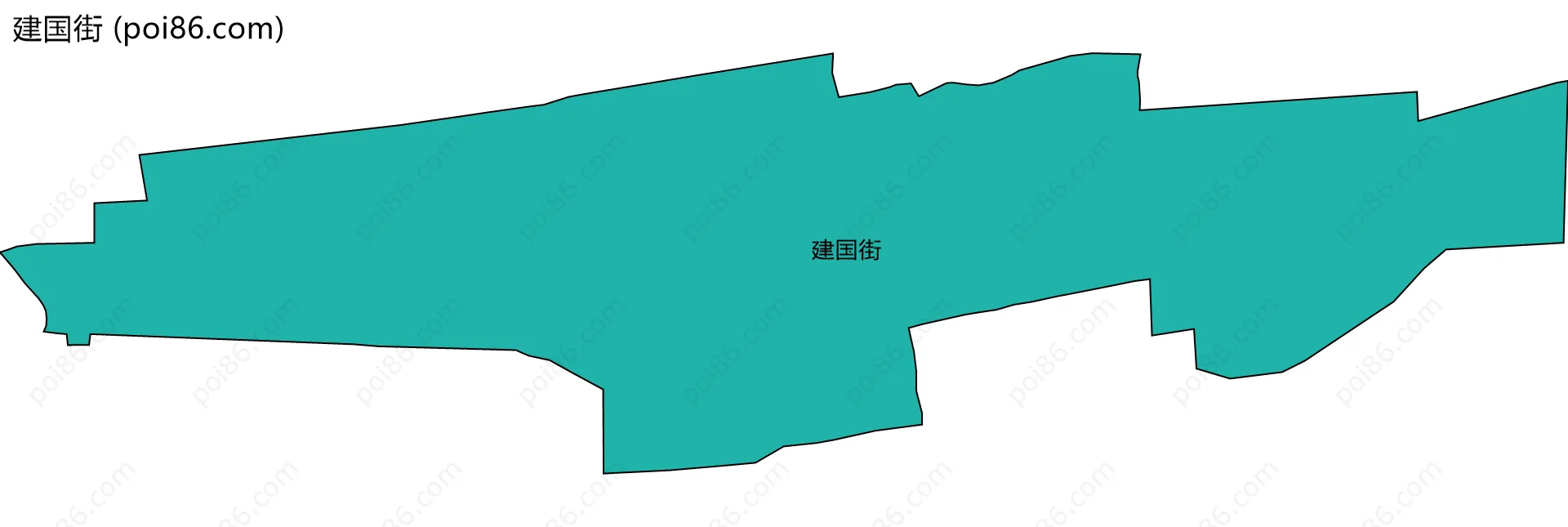 建国街边界地图