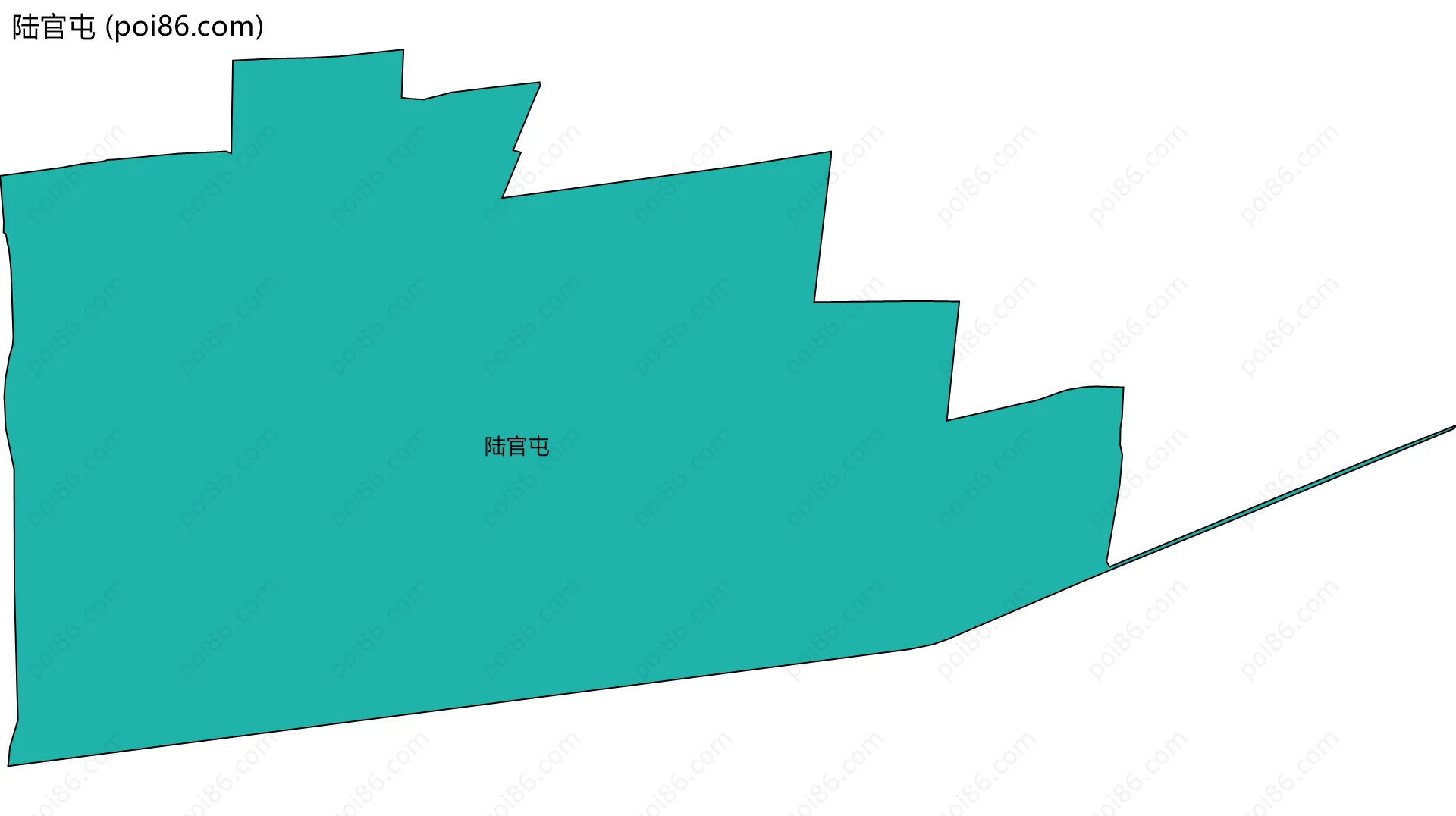 陆官屯边界地图
