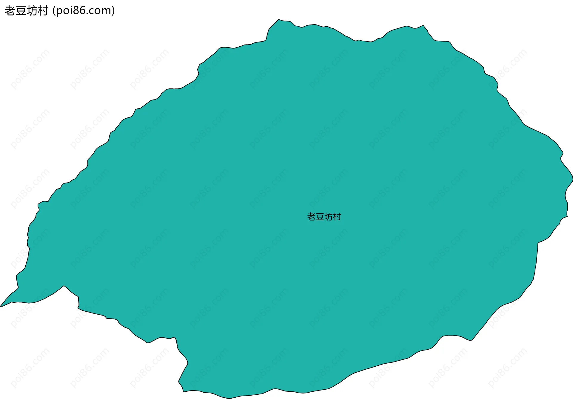 老豆坊村边界地图