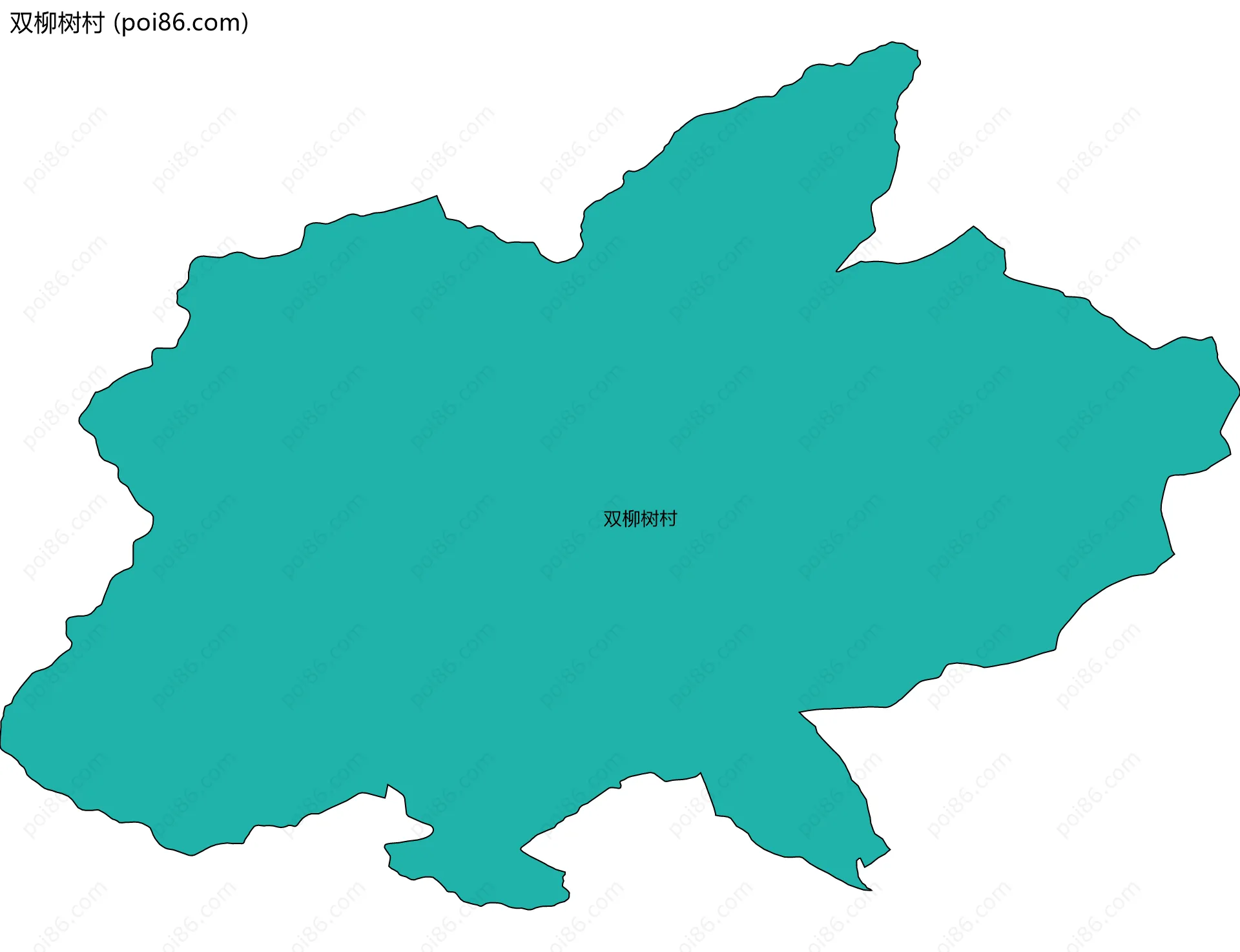 双柳树村边界地图