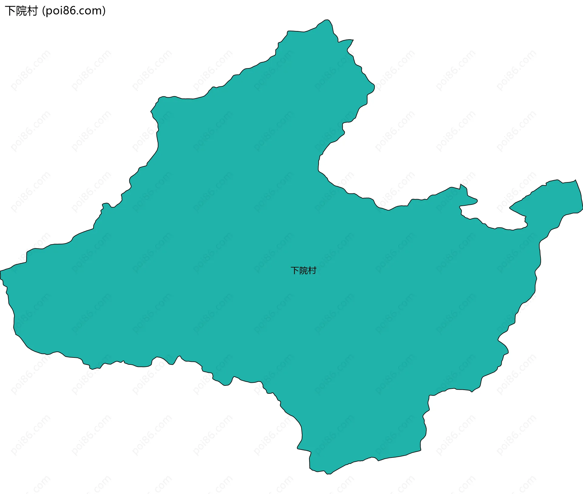 下院村边界地图