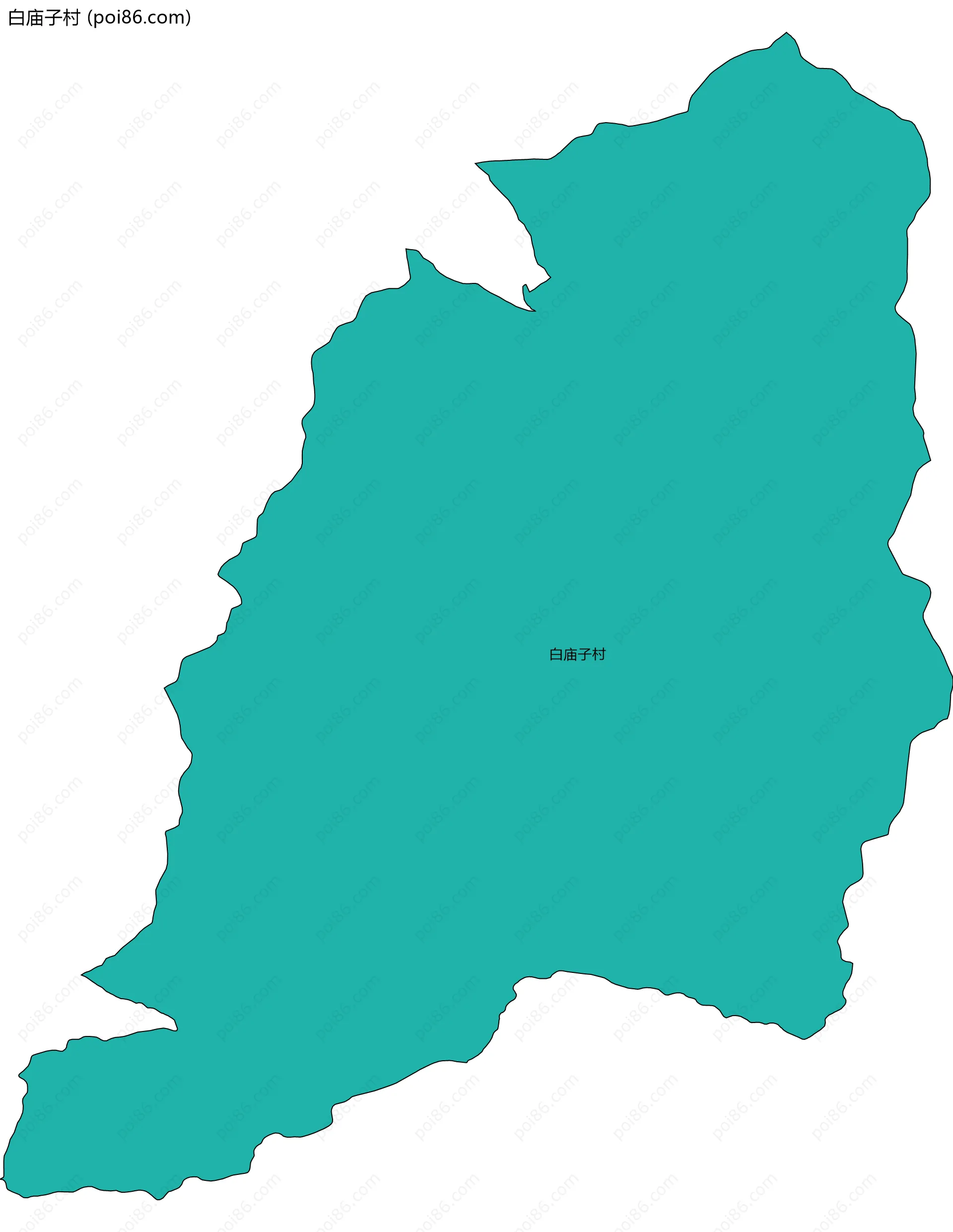 白庙子村边界地图