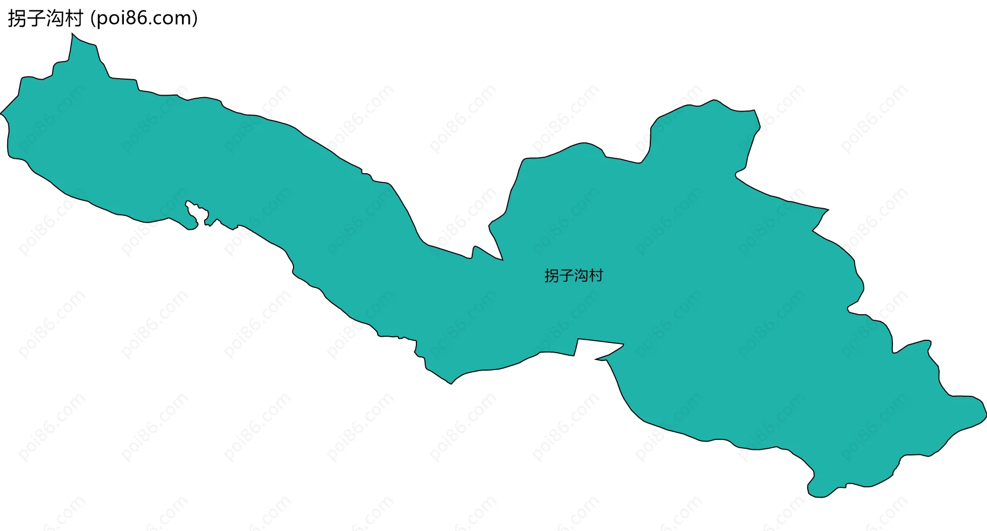 拐子沟村边界地图