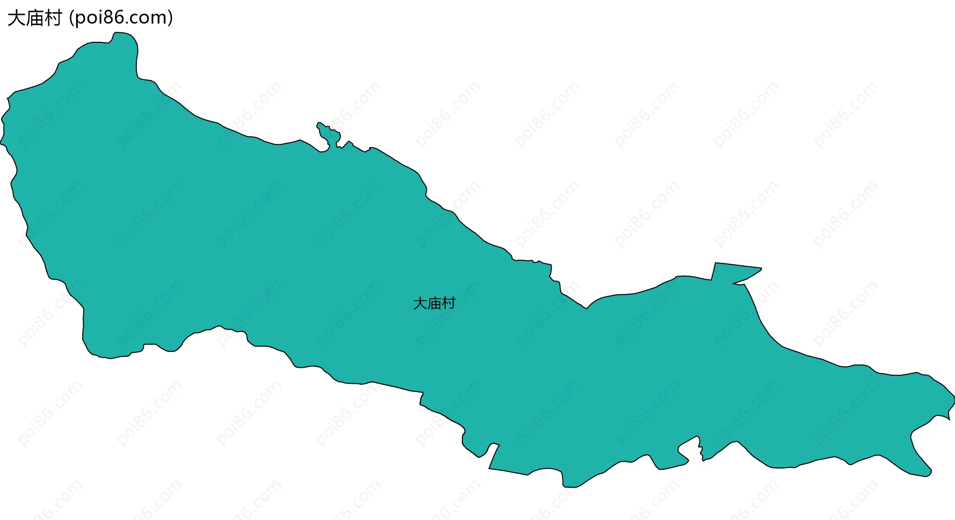 大庙村边界地图