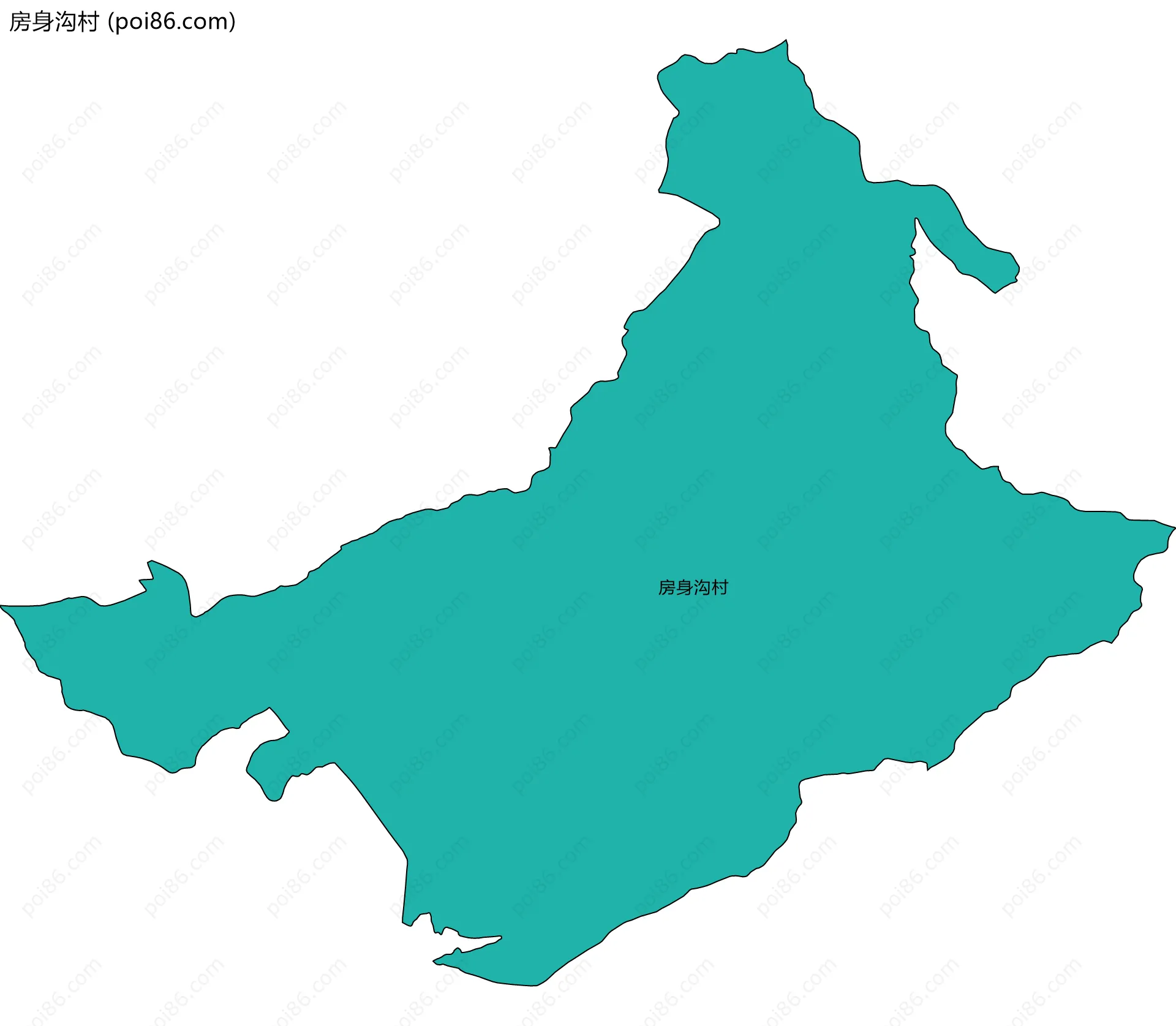 房身沟村边界地图