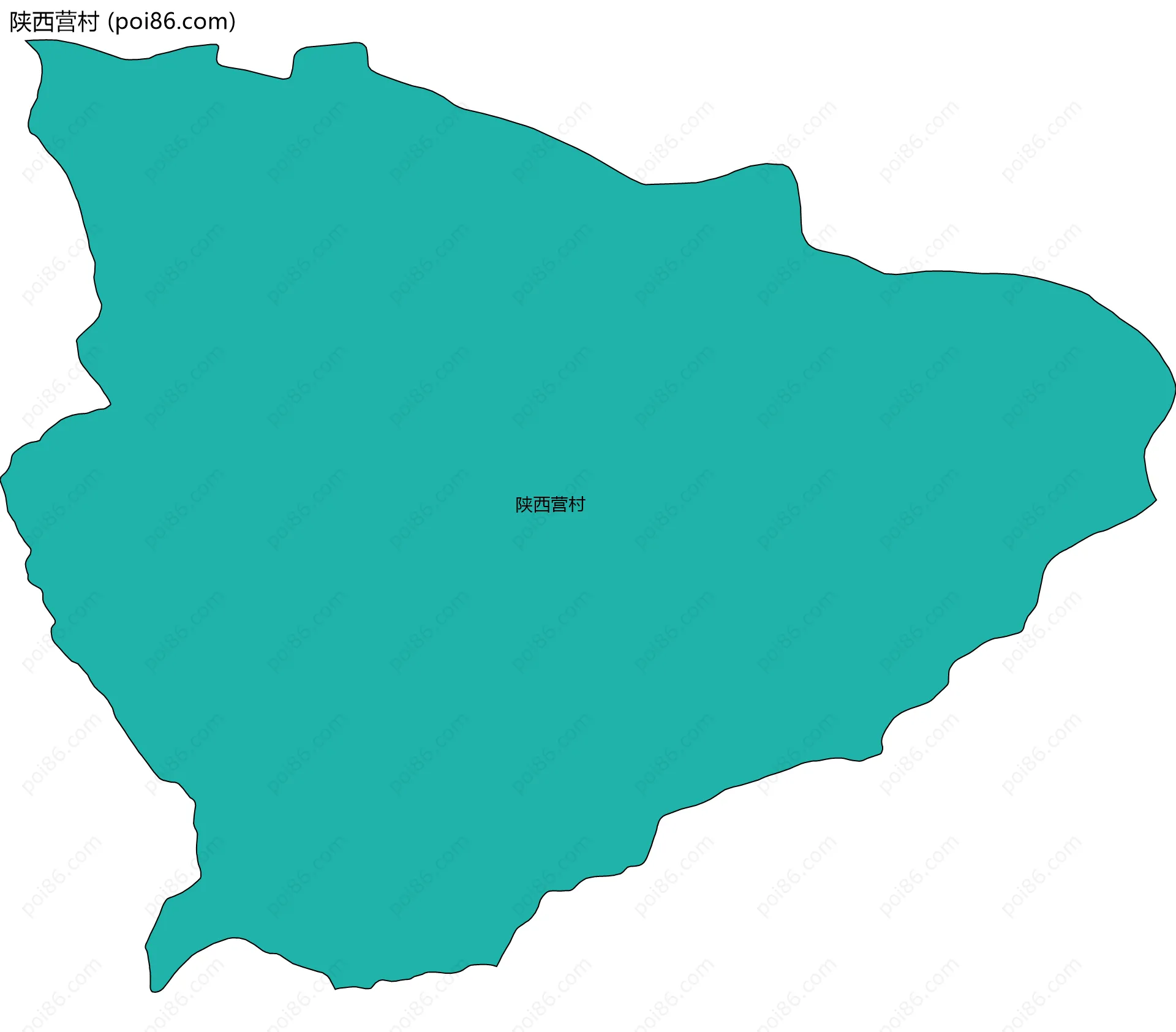 陕西营村边界地图