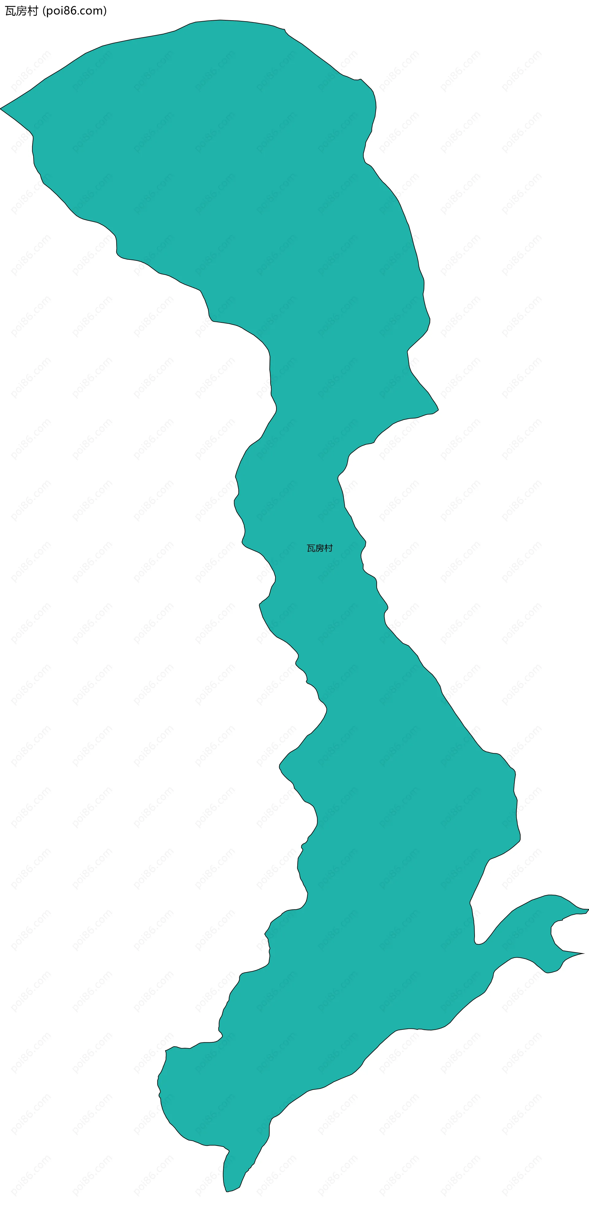 瓦房村边界地图