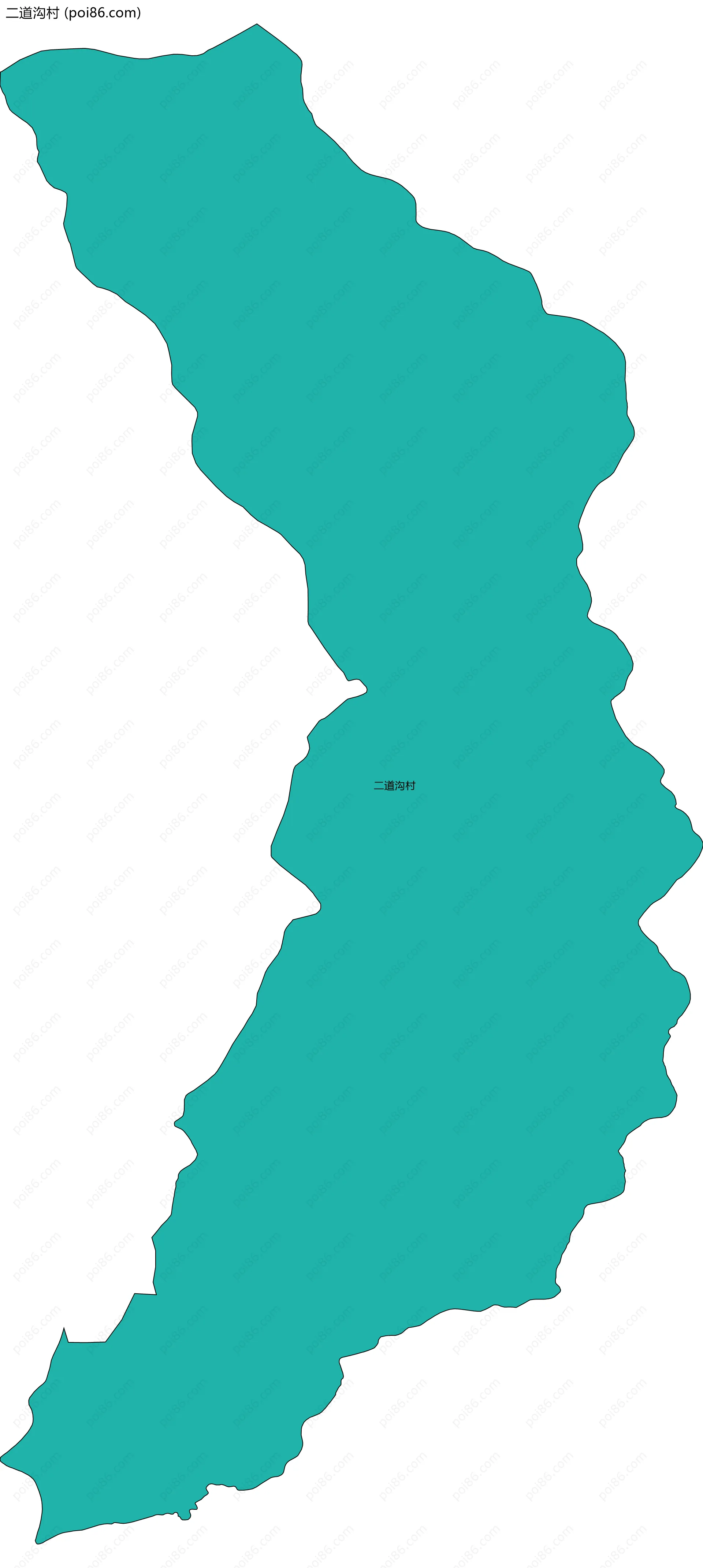 二道沟村边界地图